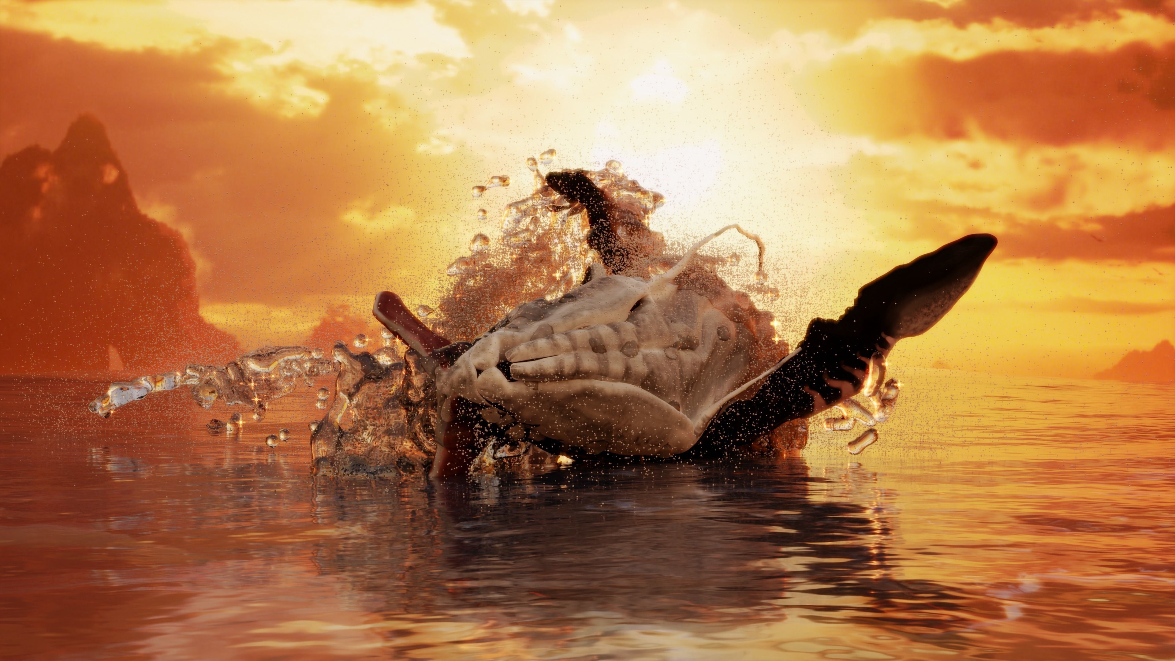 Payakan Tulkun Animated Rigged from Avatar Low-poly 3D model_11