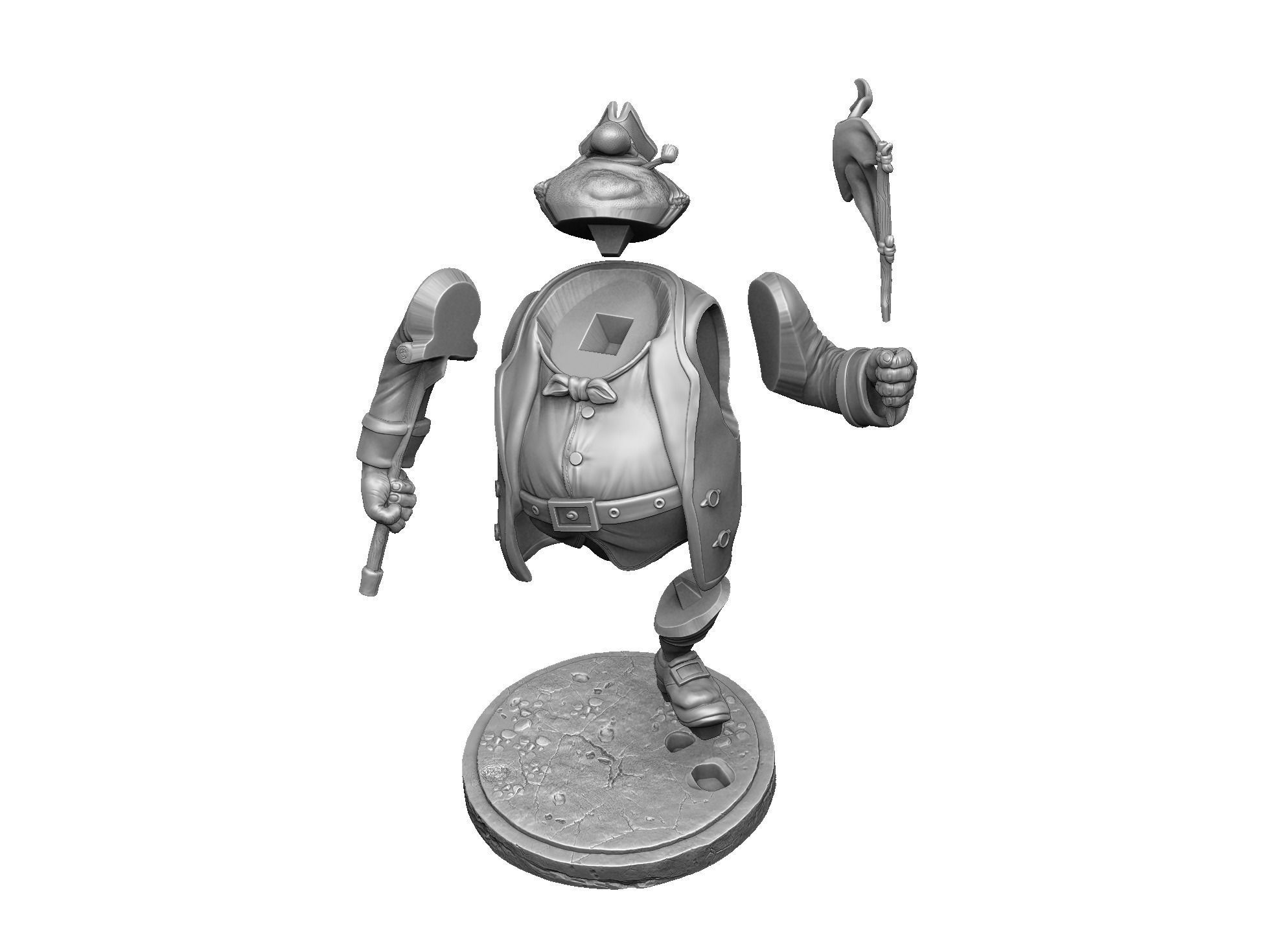 JOHN SILVER FOR 3D PRINT STL 3D print model_34
