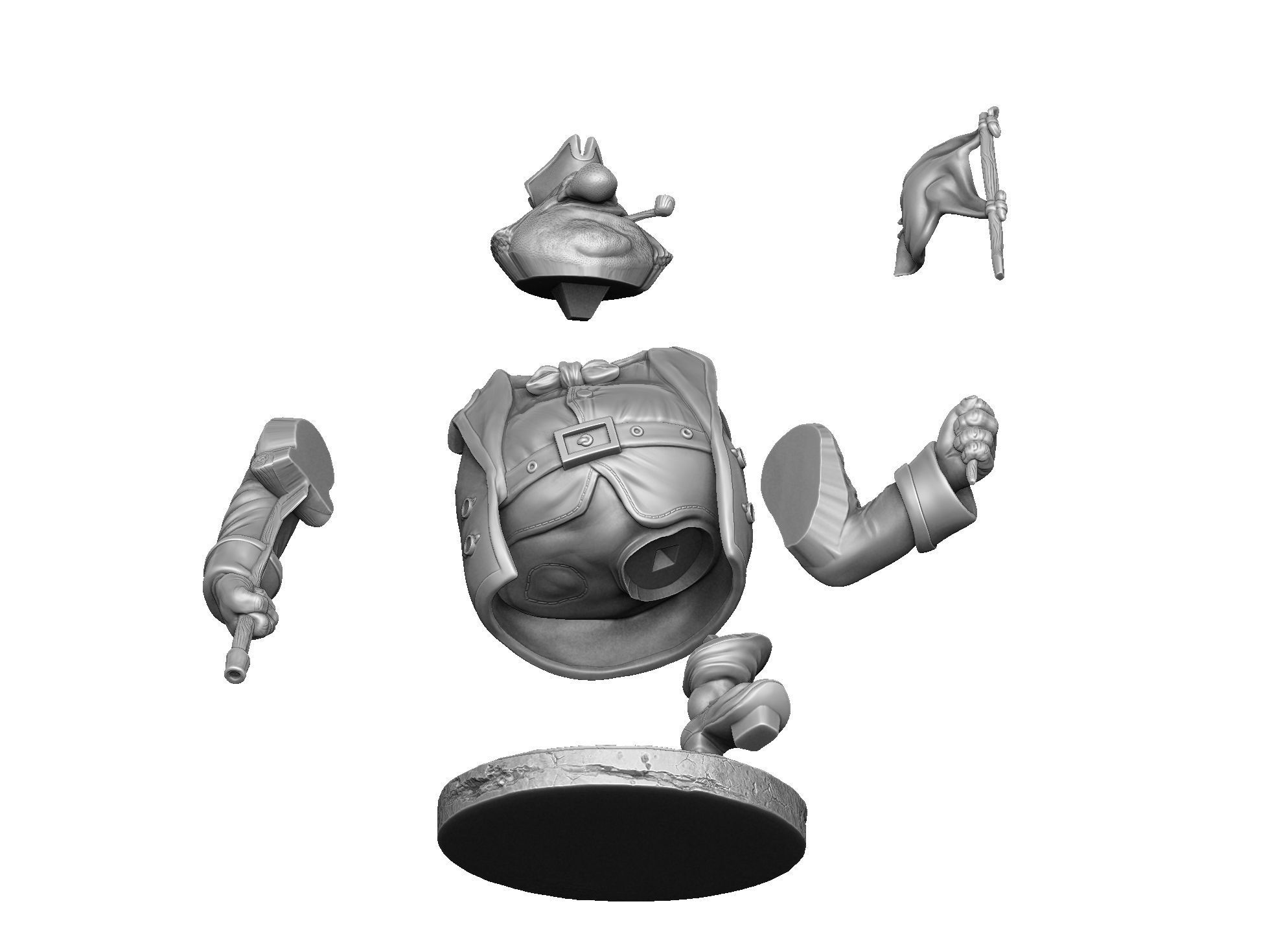 JOHN SILVER FOR 3D PRINT STL 3D print model_31