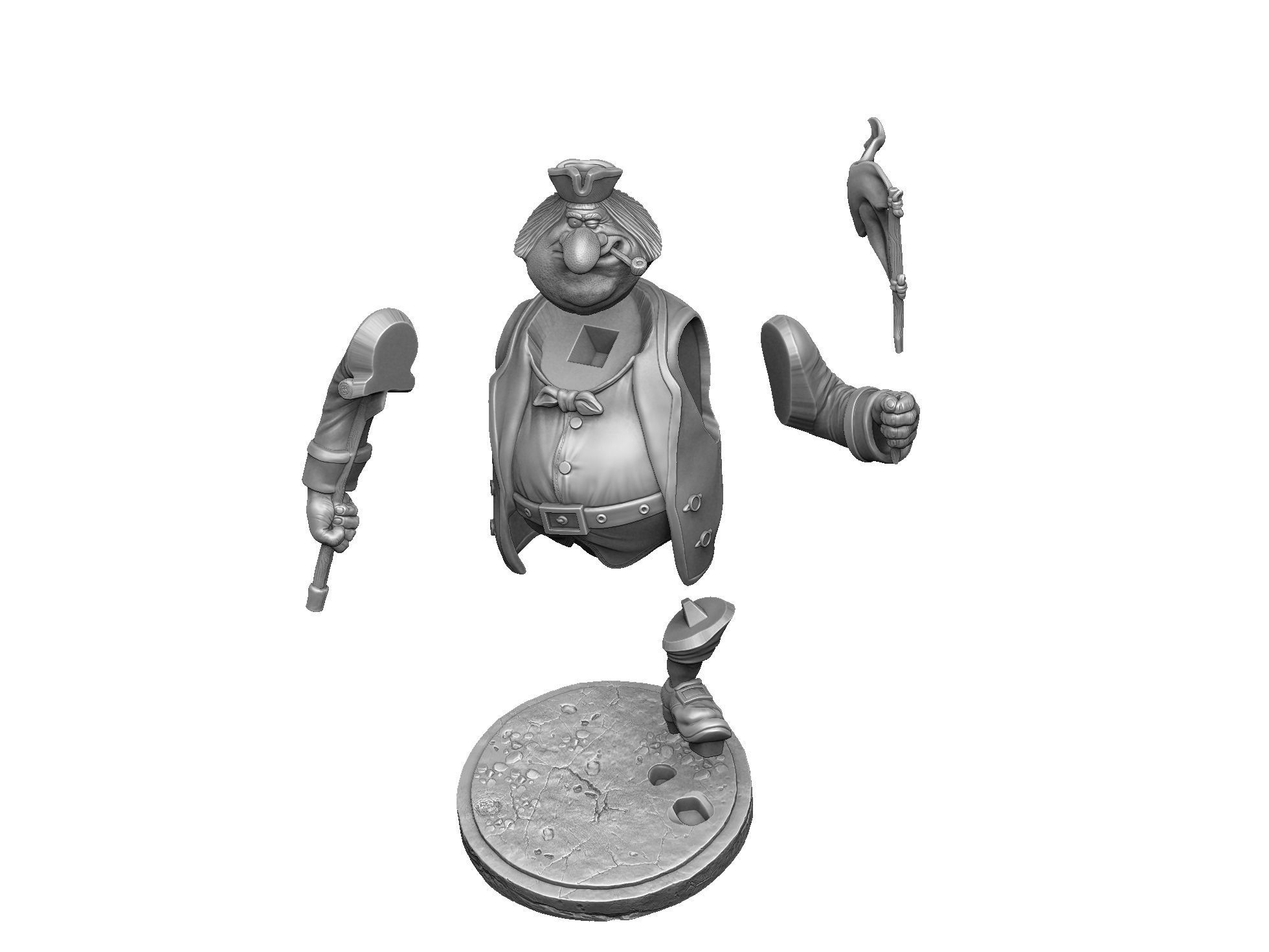 JOHN SILVER FOR 3D PRINT STL 3D print model_32