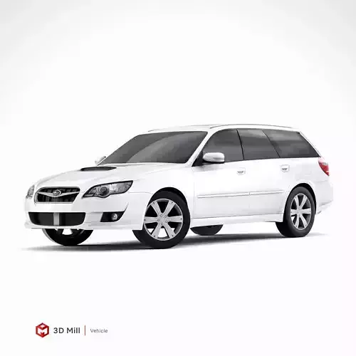 Subaru Legacy 2008 Low-poly 3D model
