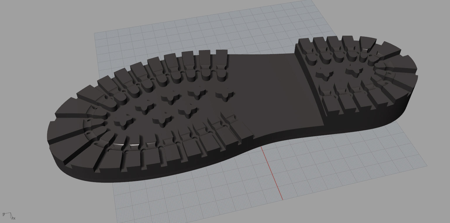 Boot sole 3D print model_6