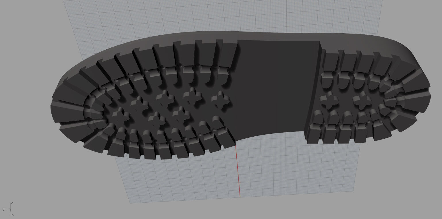 Boot sole 3D print model_5