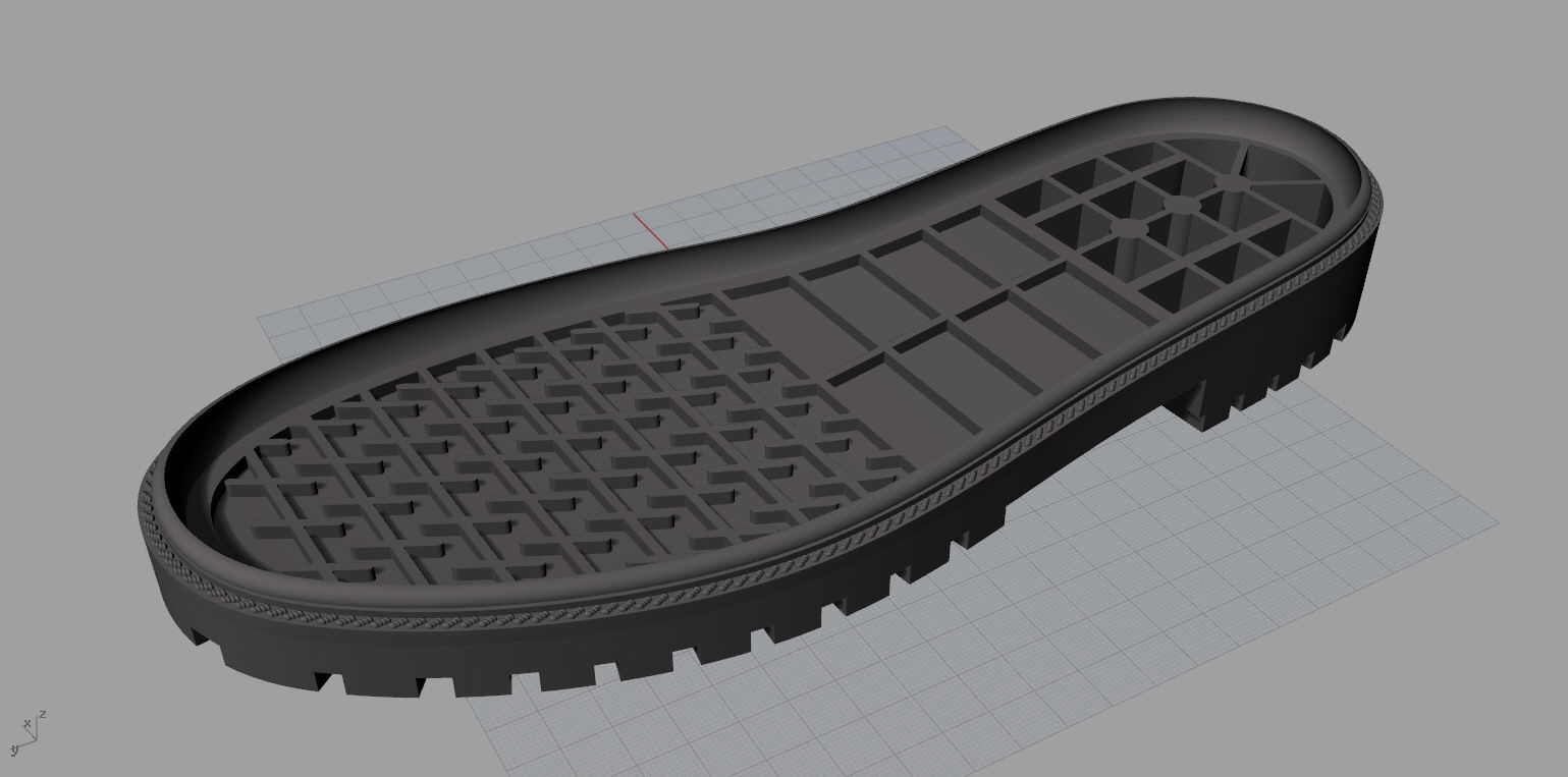 Boot sole 3D print model_2