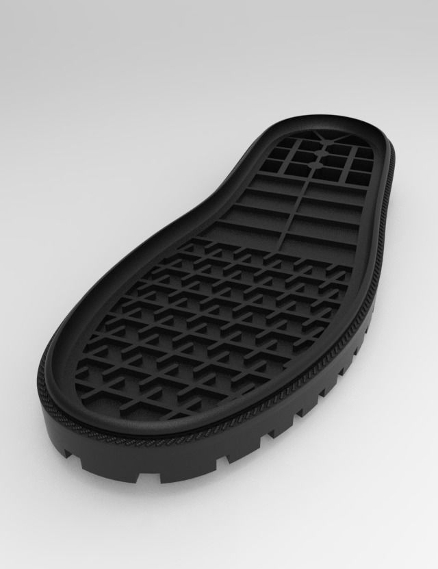 Boot sole 3D print model_1