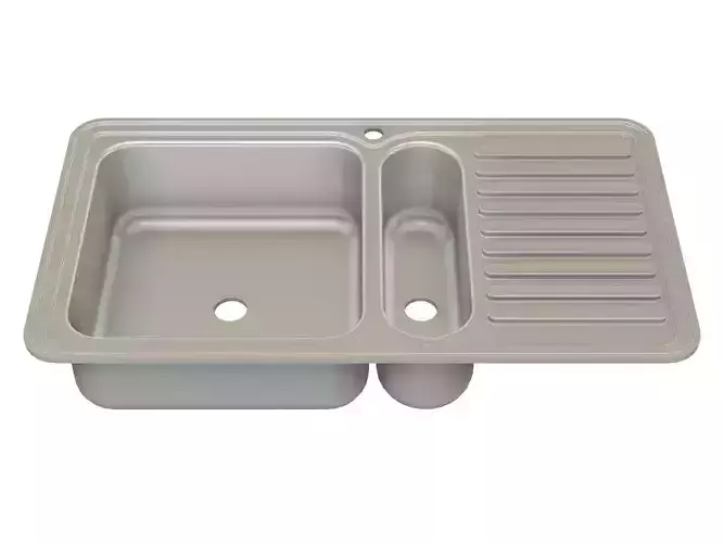 two holes sink 3d model 3D model