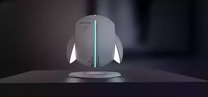 Magnetic levitation bedside lamp 3D print model