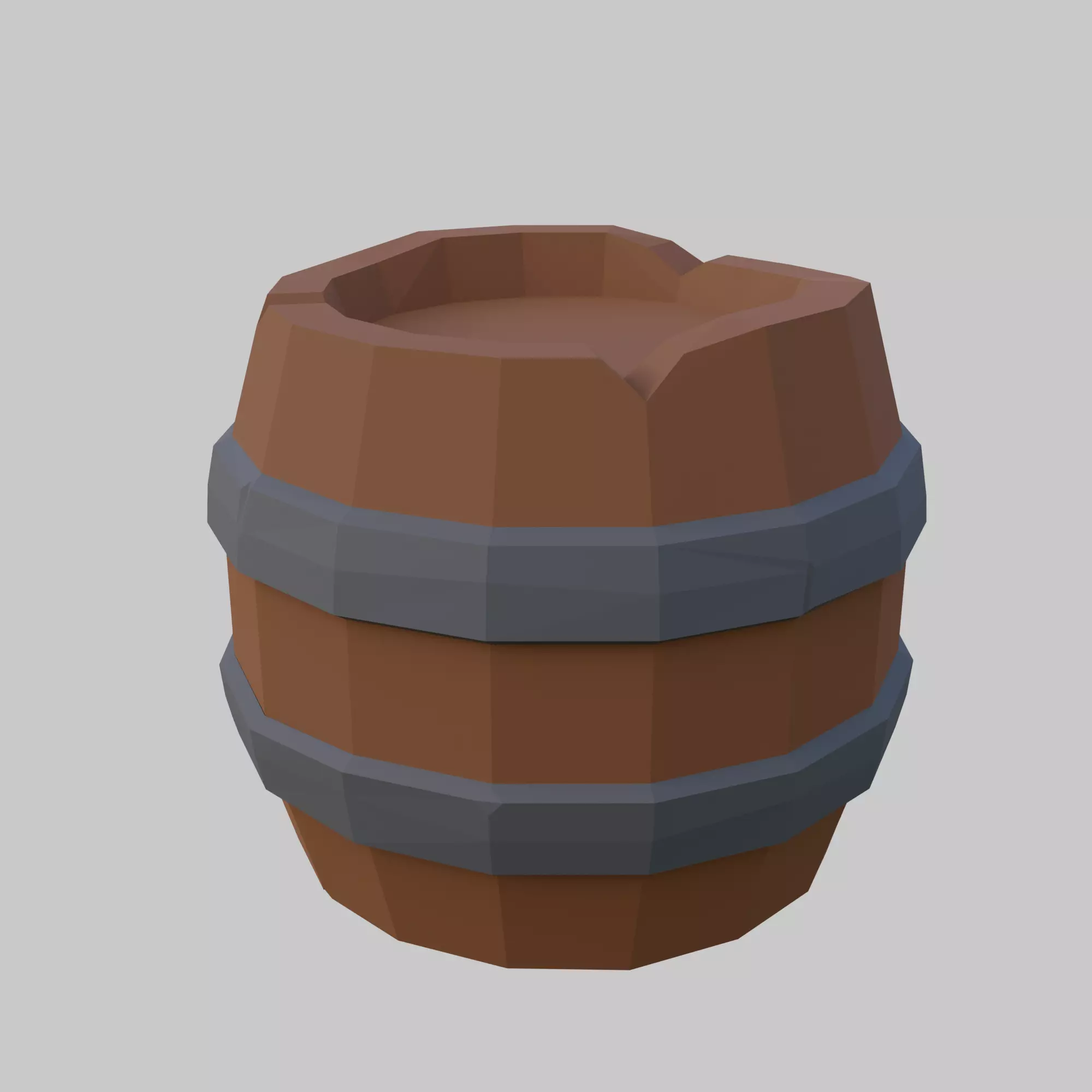 Wooden barrel Free 3D model