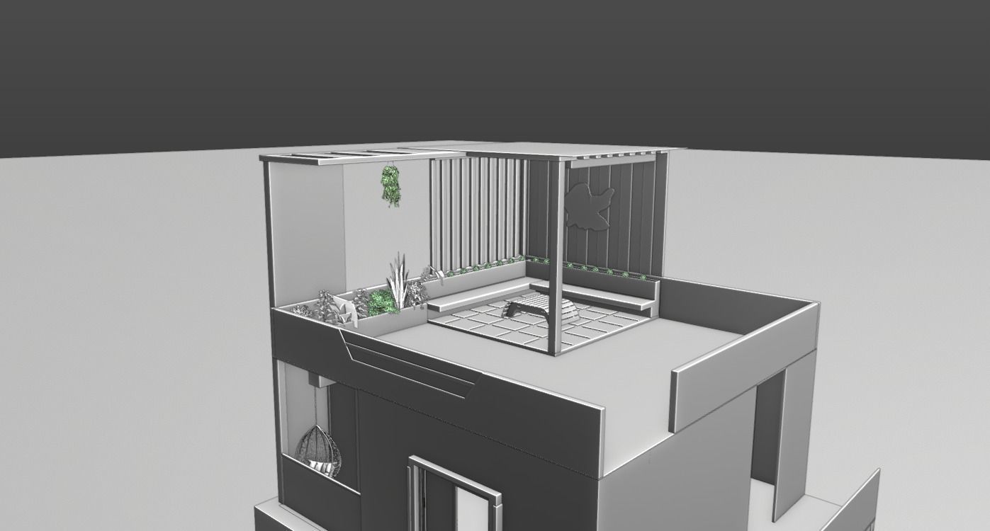 House elevation 3d Model 3D model_2