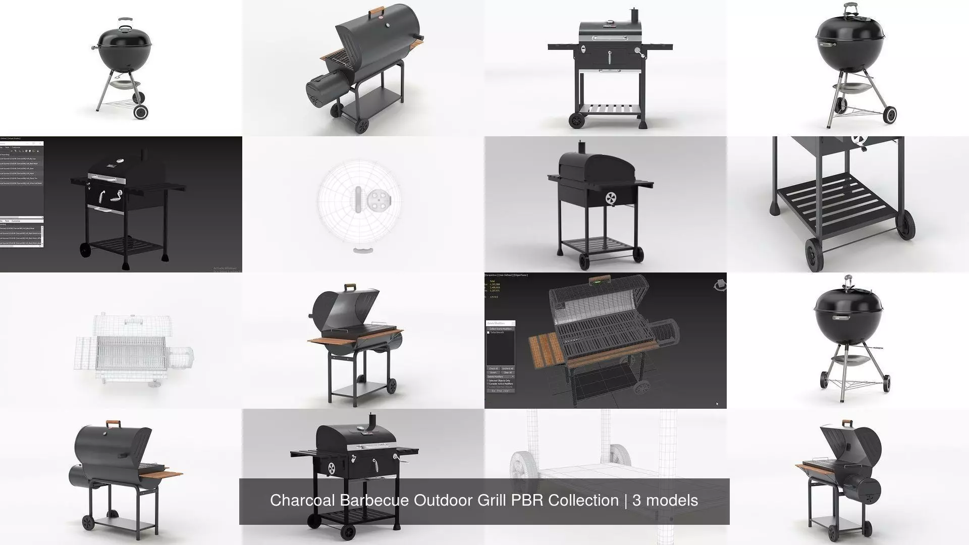 Charcoal Barbecue Outdoor Grill PBR Collection _0