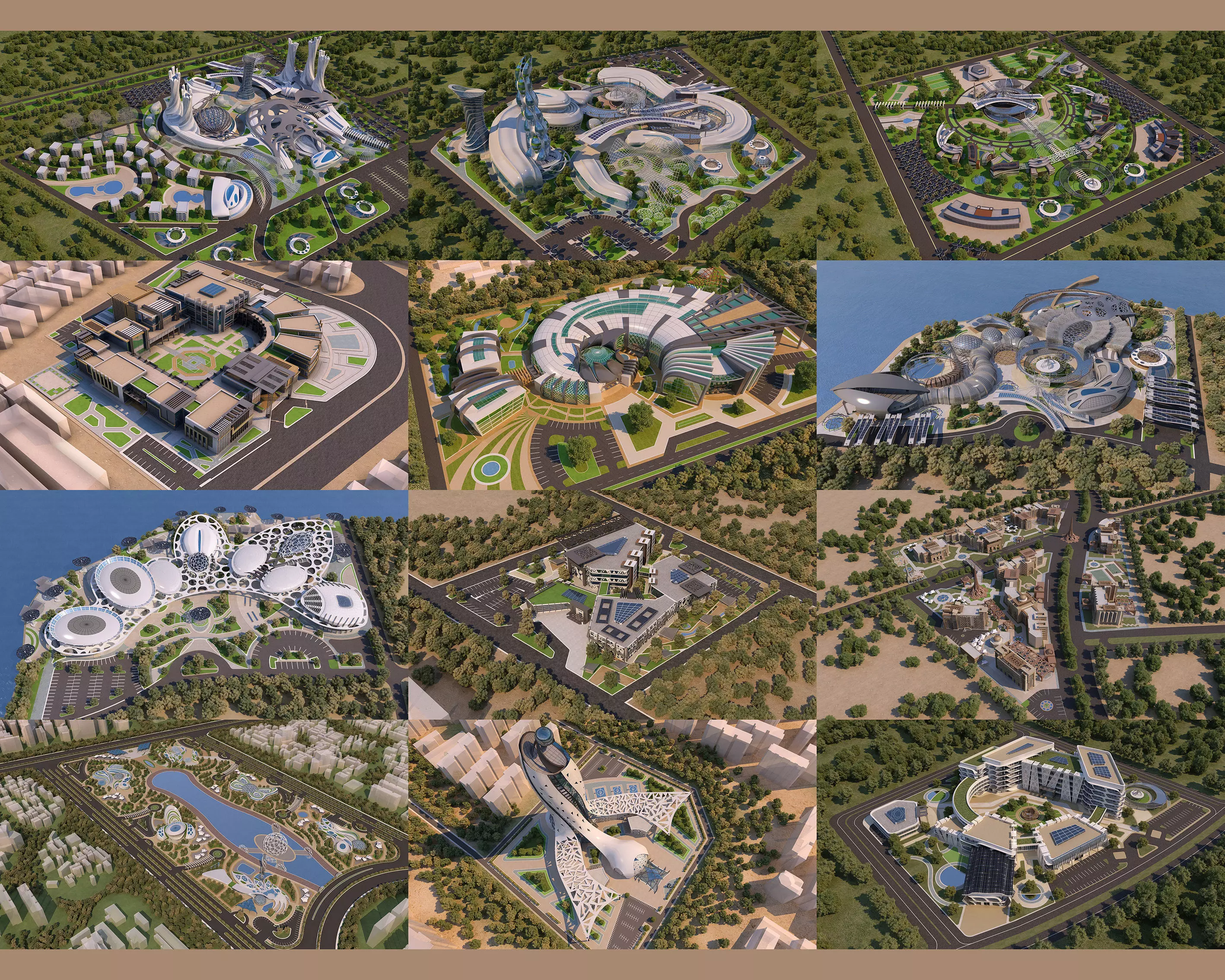 12 Architecture 3D Projects - 2D Drawings - Collection 03 _0