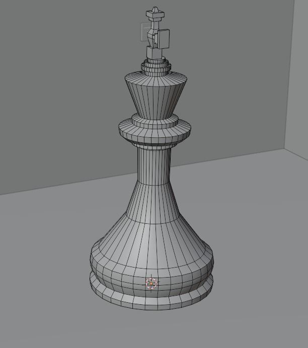 Chess Pieces Blender 3D models Low-poly 3D model_1