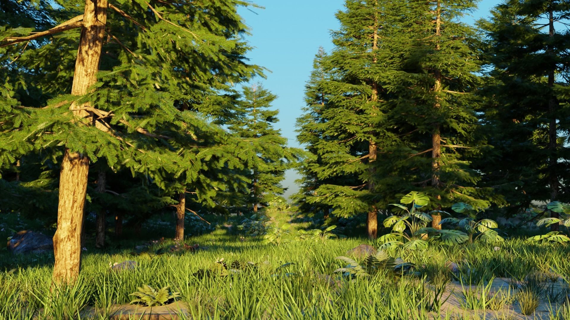 Spring Forest 3D model_2