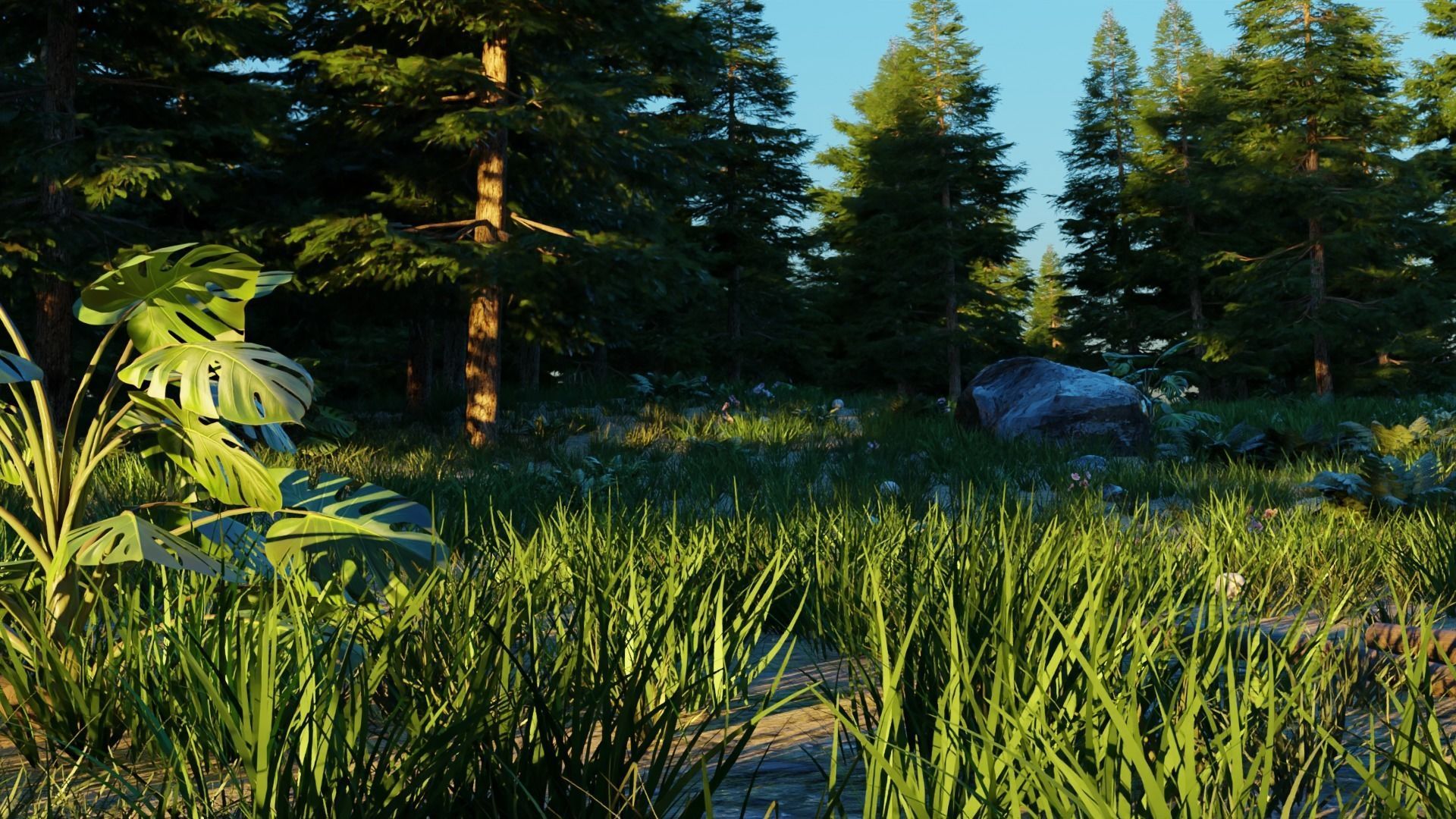 Spring Forest 3D model_6