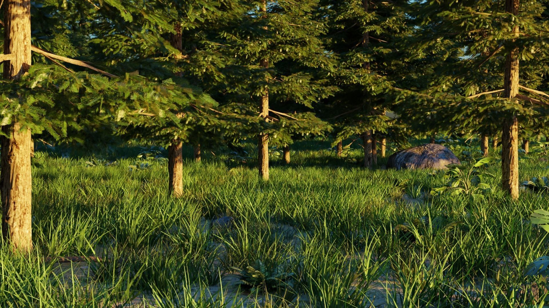 Spring Forest 3D model_1