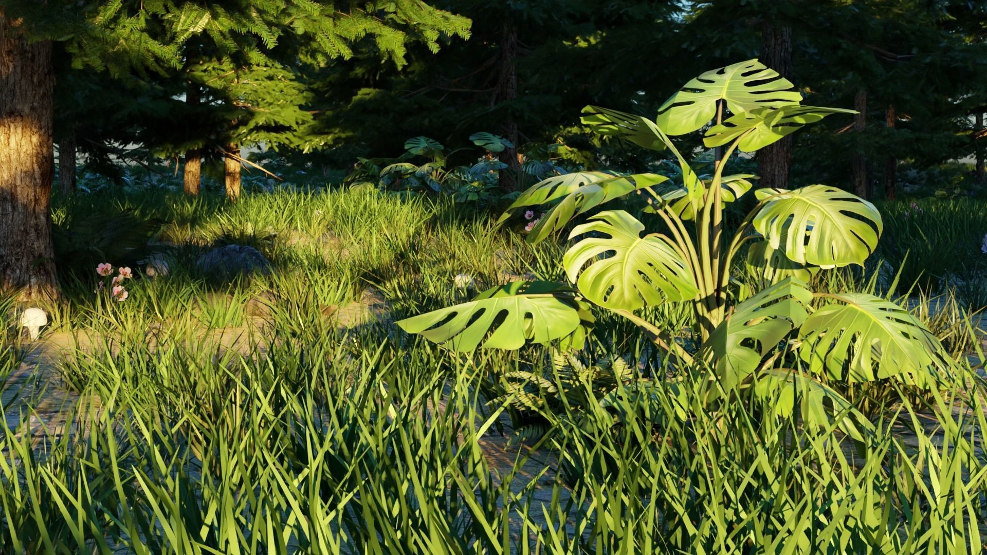 Spring Forest 3D model_7