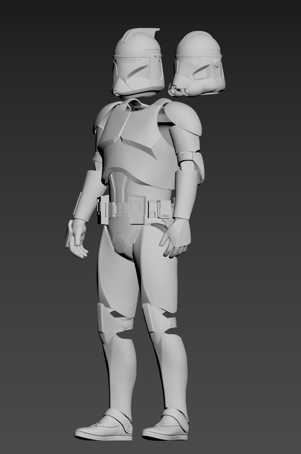 Star Wars Clone Trooper phase1 phase2 OneSix 12 inch Armor 3D print model_4