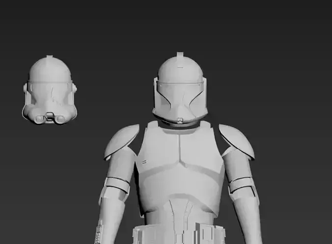 Star Wars Clone Trooper phase1 phase2 OneSix 12 inch Armor 3D print model