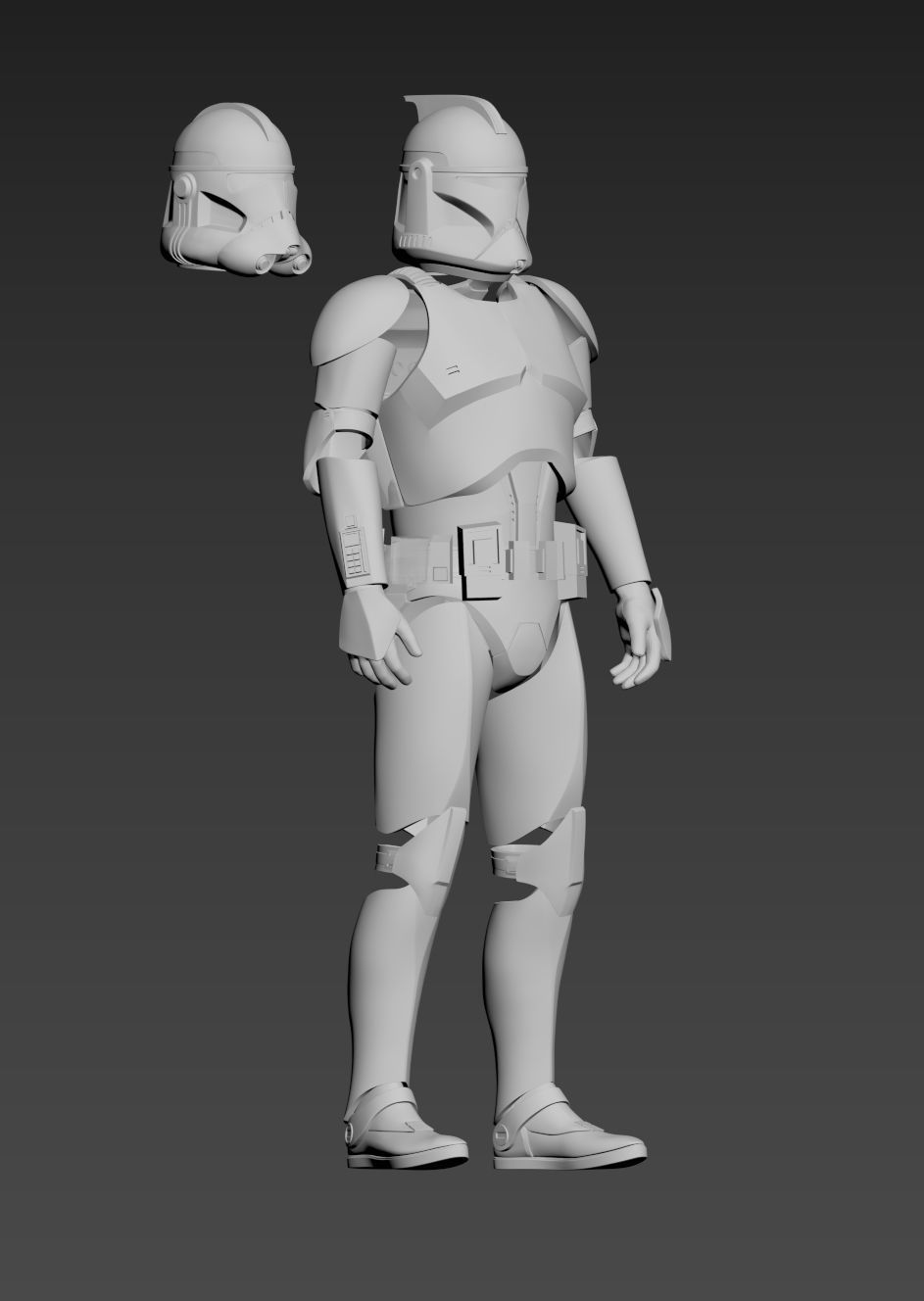 Star Wars Clone Trooper phase1 phase2 OneSix 12 inch Armor 3D print model_3