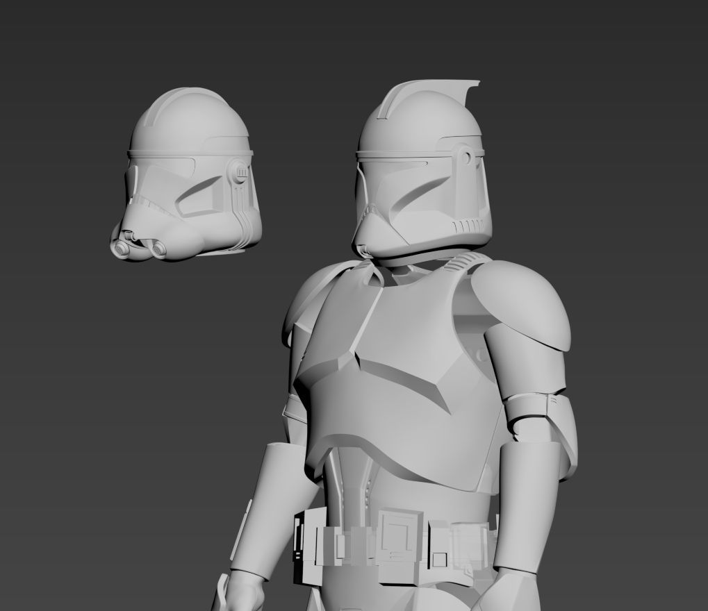 Star Wars Clone Trooper phase1 phase2 OneSix 12 inch Armor 3D print model_1