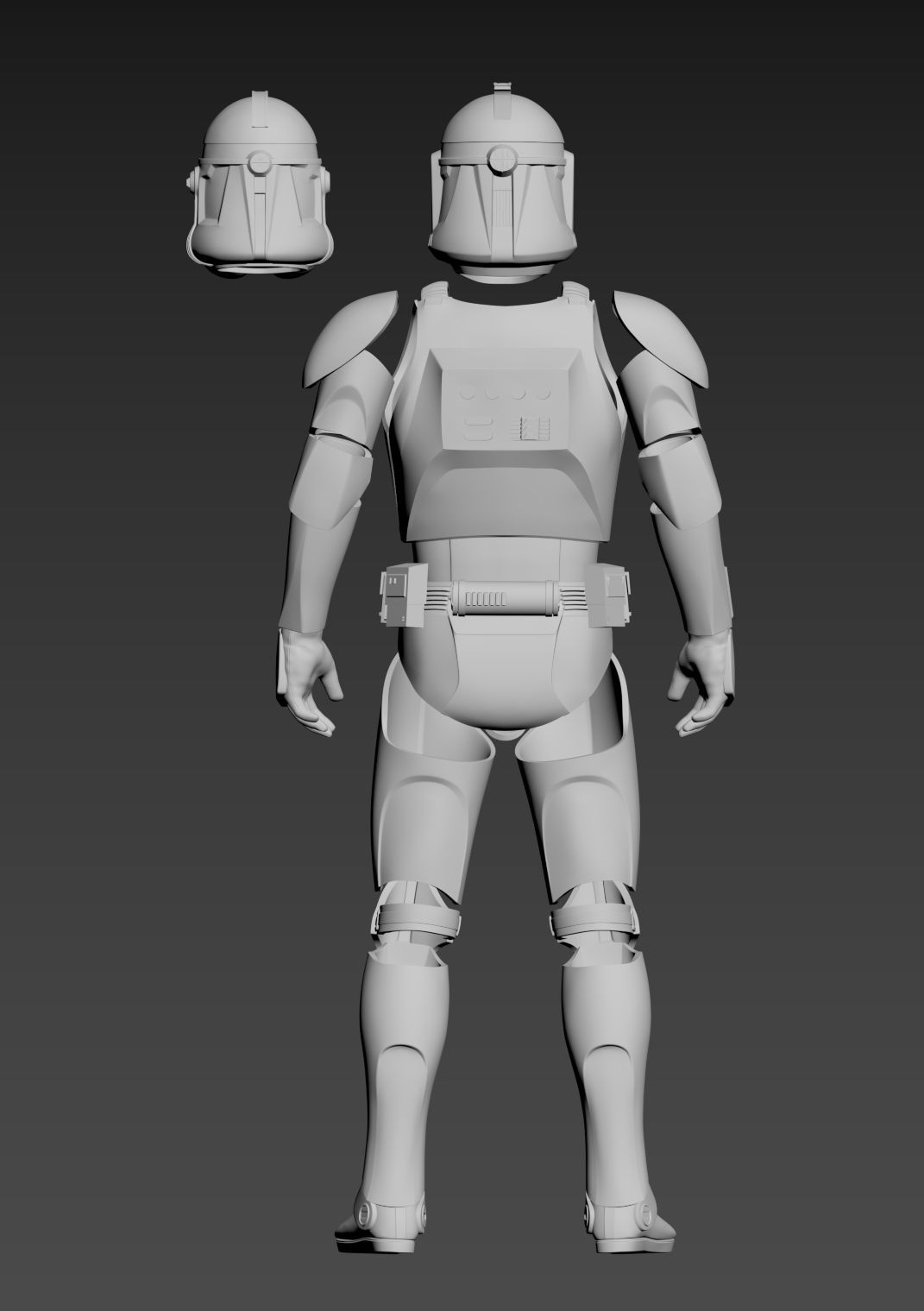 Star Wars Clone Trooper phase1 phase2 OneSix 12 inch Armor 3D print model_6