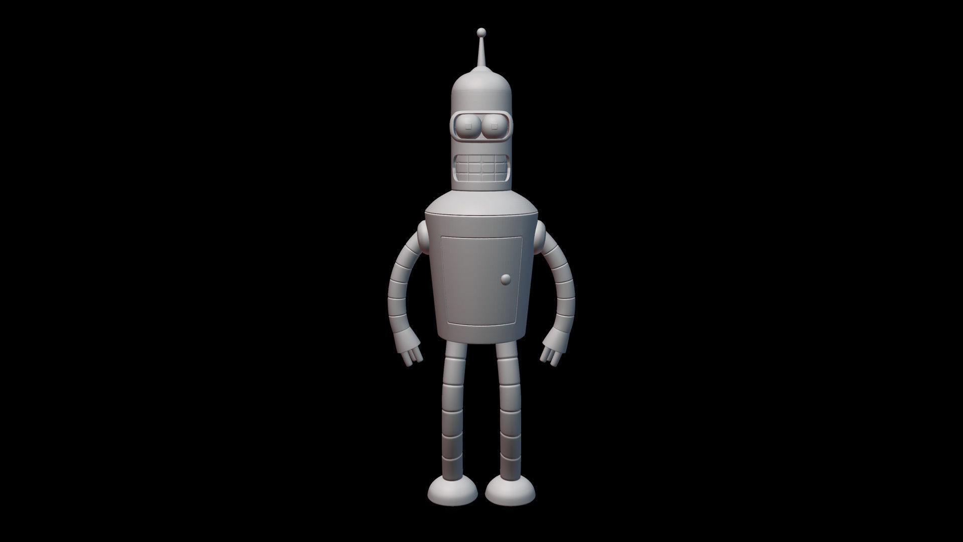 Cartoon Futurama Bender Figure 3D print model_2