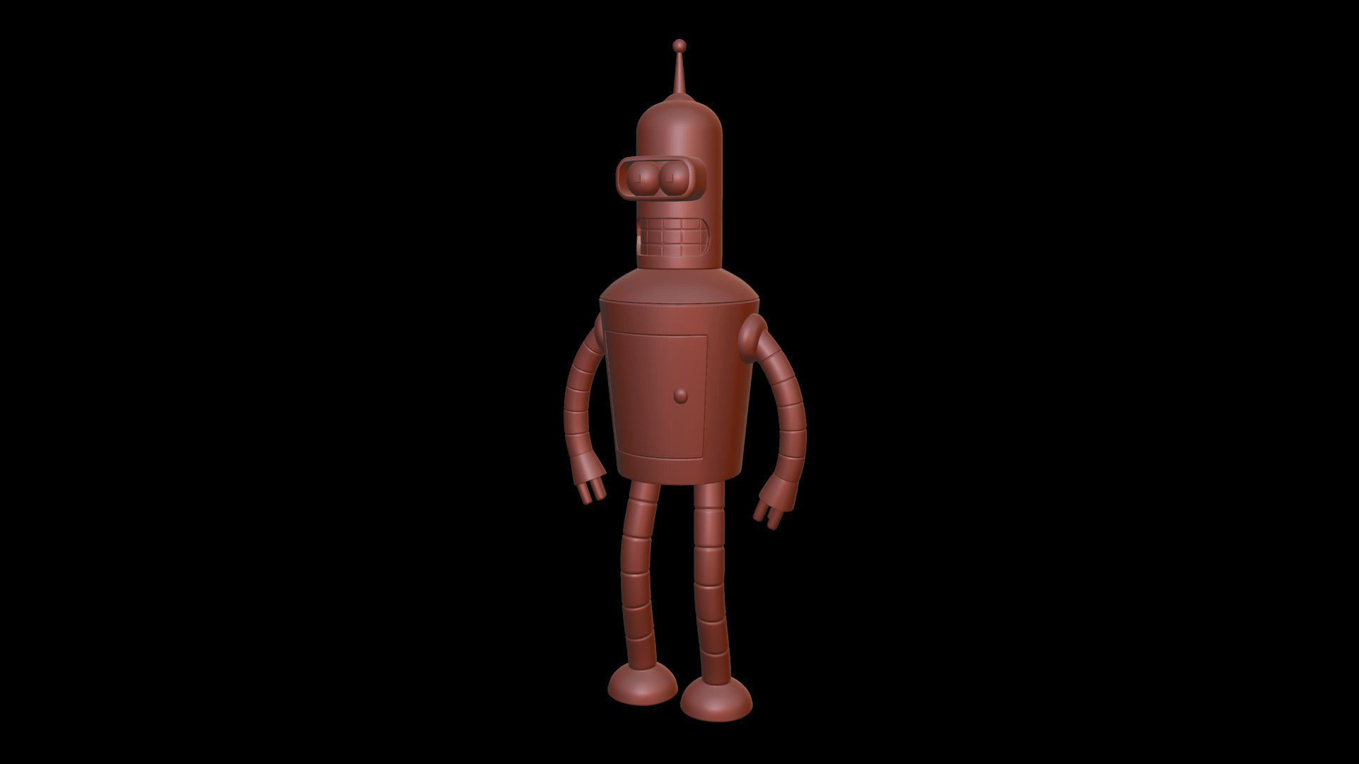 Cartoon Futurama Bender Figure 3D print model_4