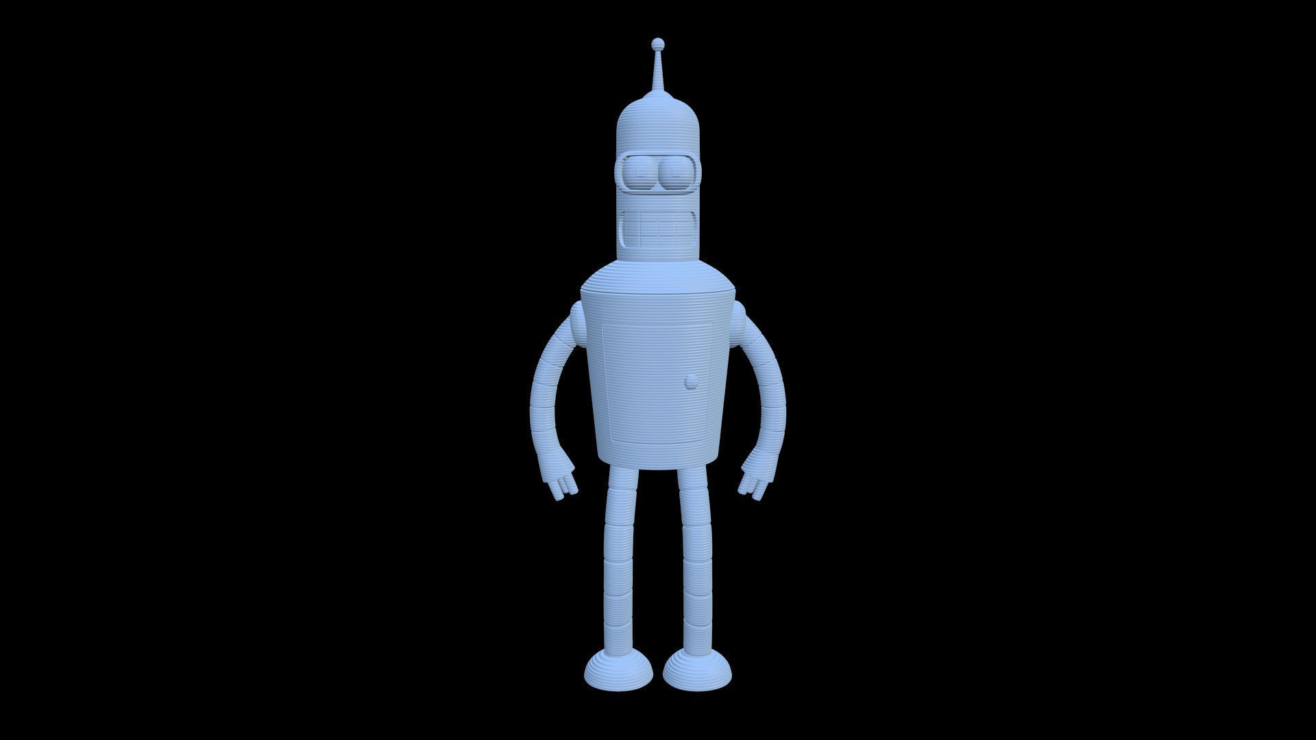 Cartoon Futurama Bender Figure 3D print model_8