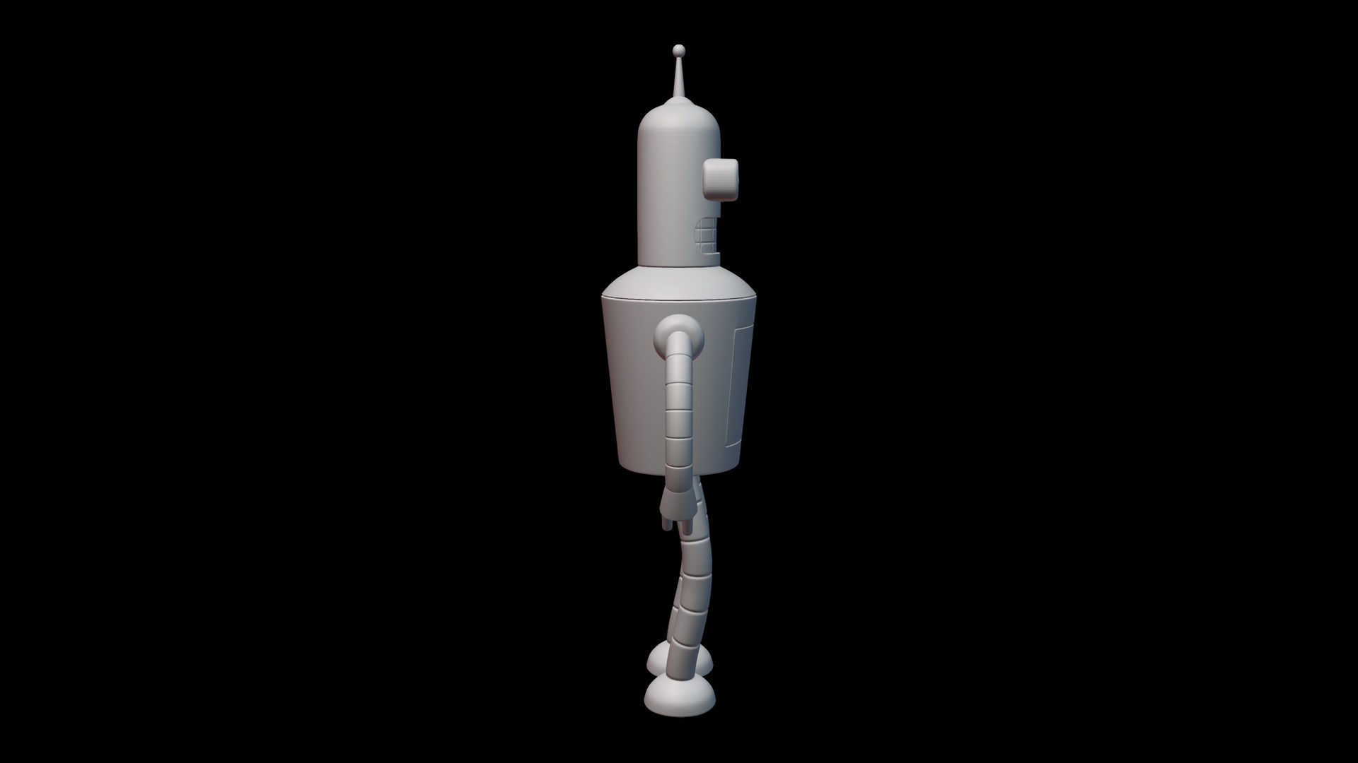 Cartoon Futurama Bender Figure 3D print model_3