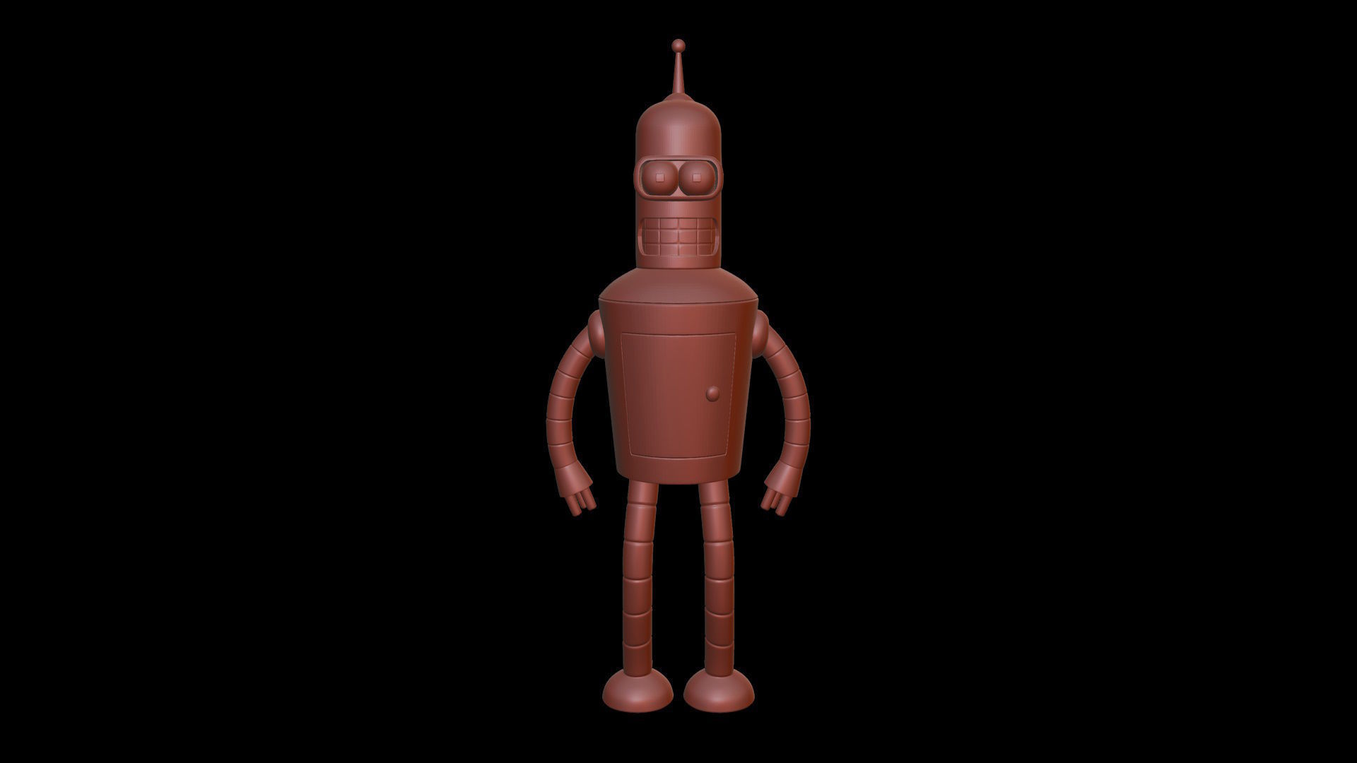 Cartoon Futurama Bender Figure 3D print model_5