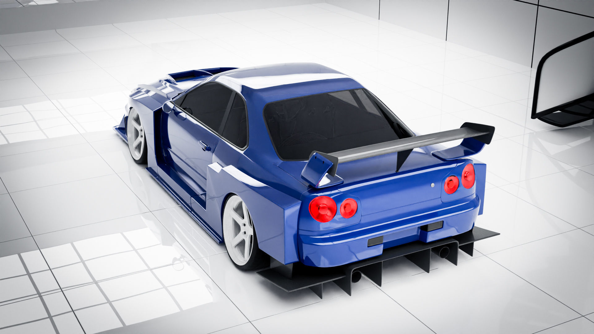 Nissan Skyline GT-R R34 LBWK 3D model | CGTrader