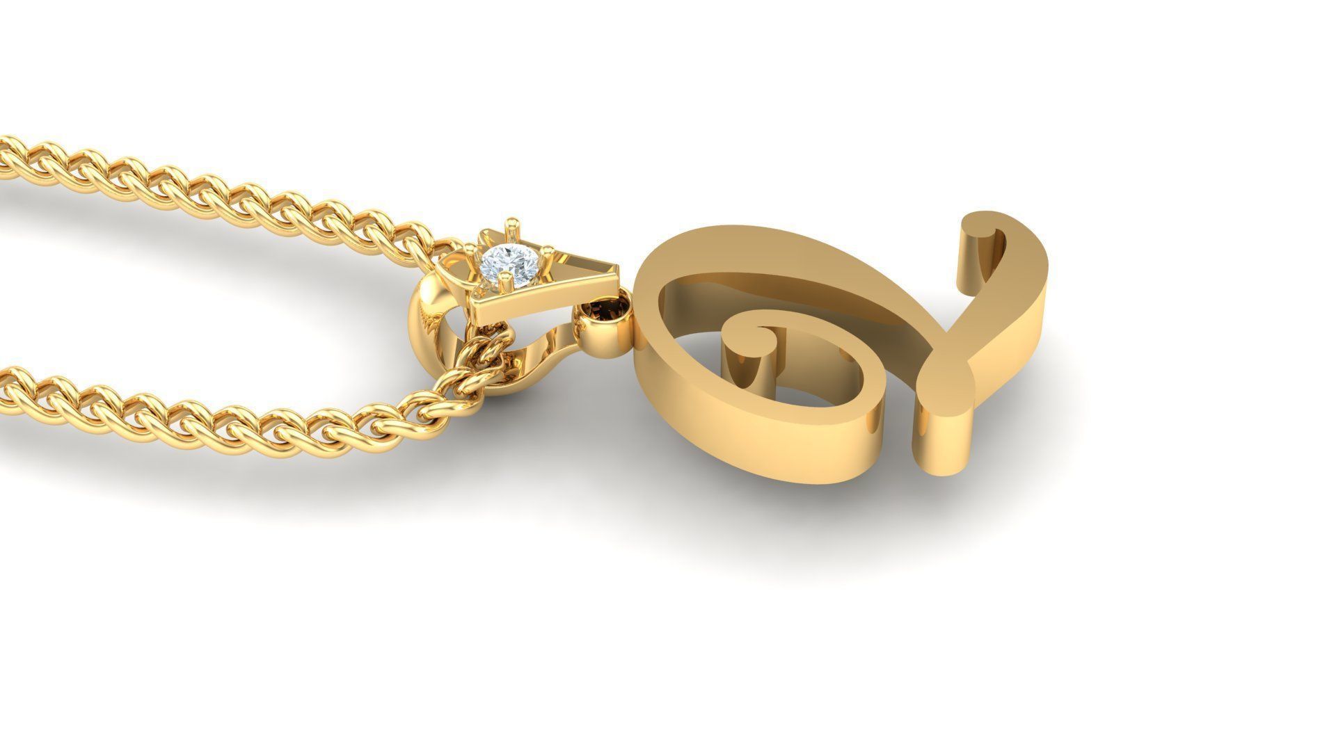 Alphabet Version 3 Letter Q 3D model 3D printable | CGTrader