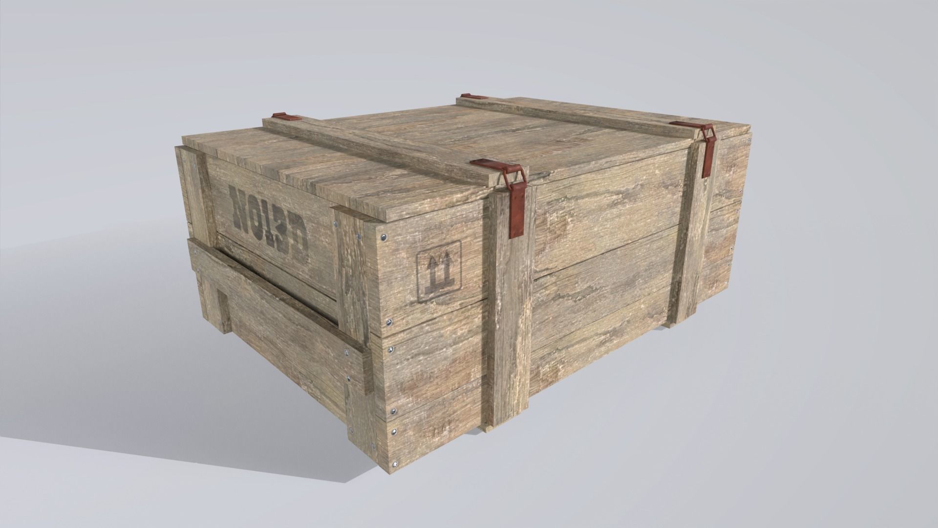 Wooden Crates Low-poly 3D model_11