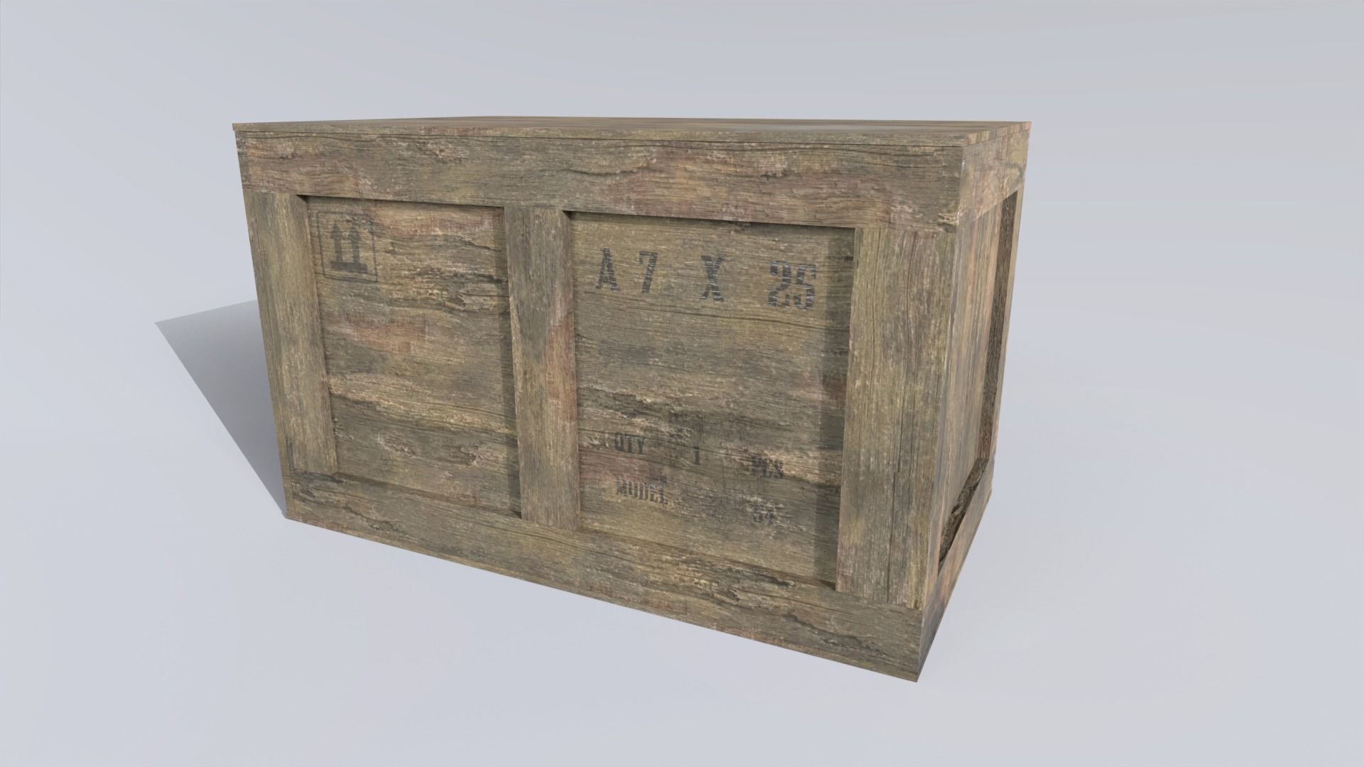 Wooden Crates Low-poly 3D model_9