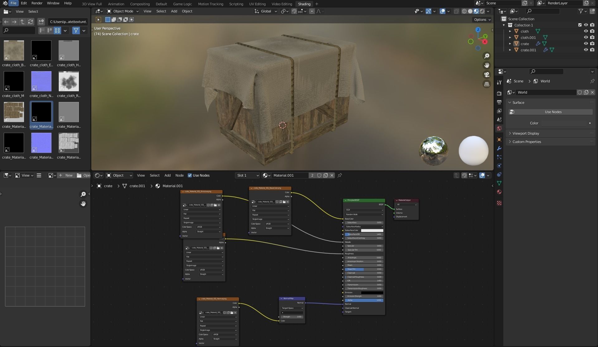 Wooden Crates Low-poly 3D model_13