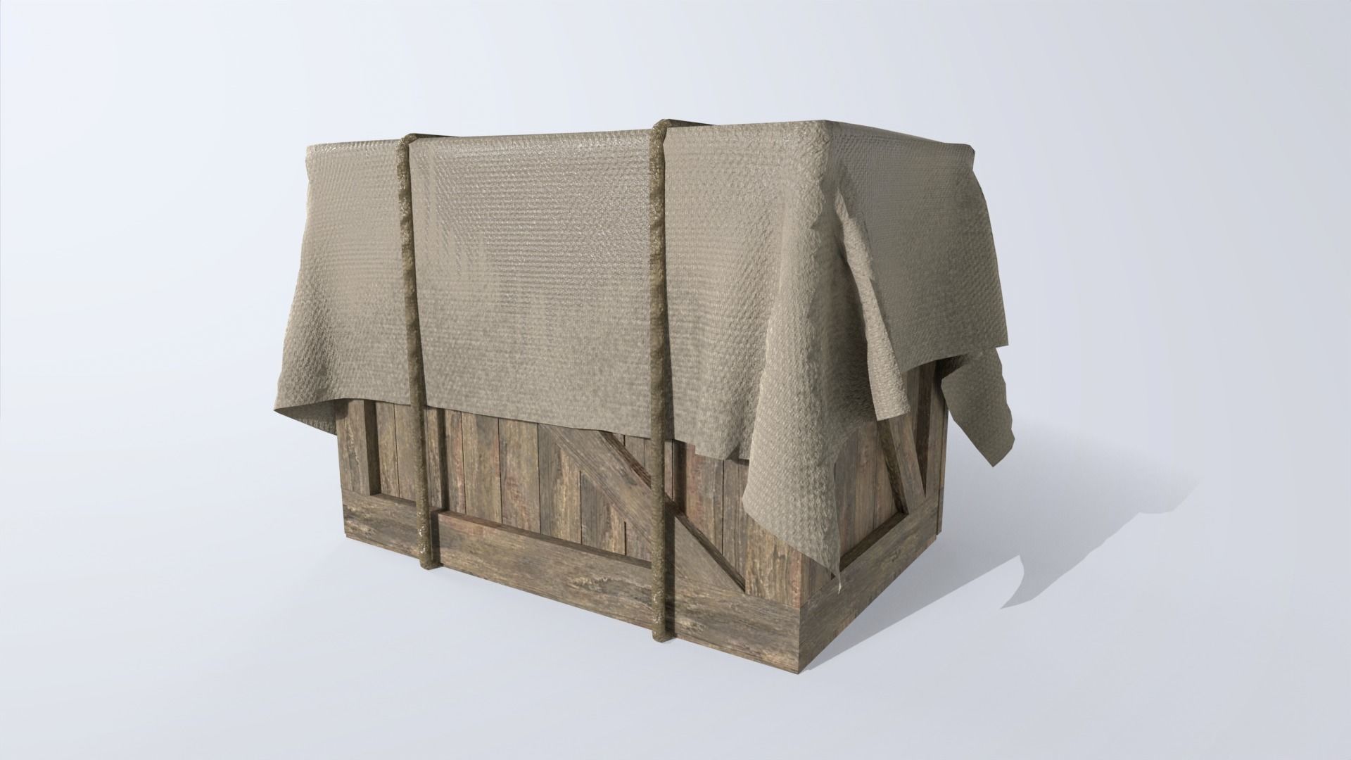 Wooden Crates Low-poly 3D model_8