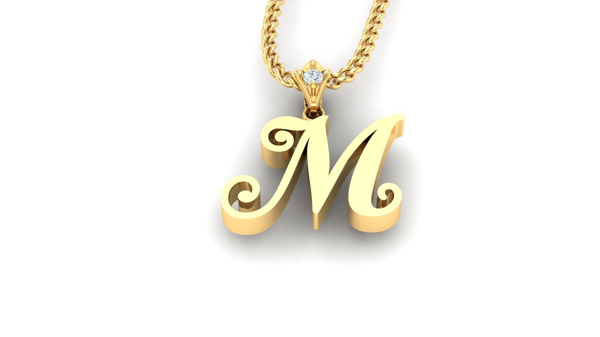 Alphabet Version 3 Letter M 3D print model_3