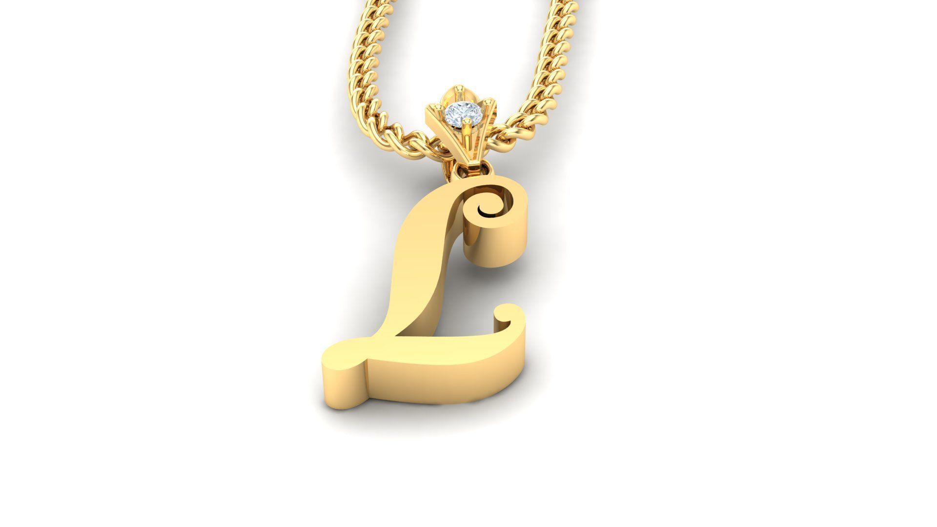 Alphabet Version 3 Letter L 3D print model_3