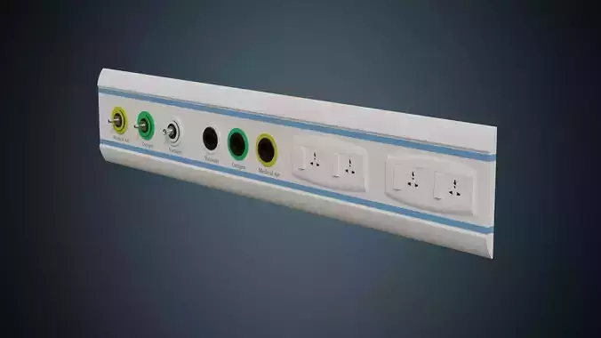 Bed Head Panel 1A Low-poly 3D model