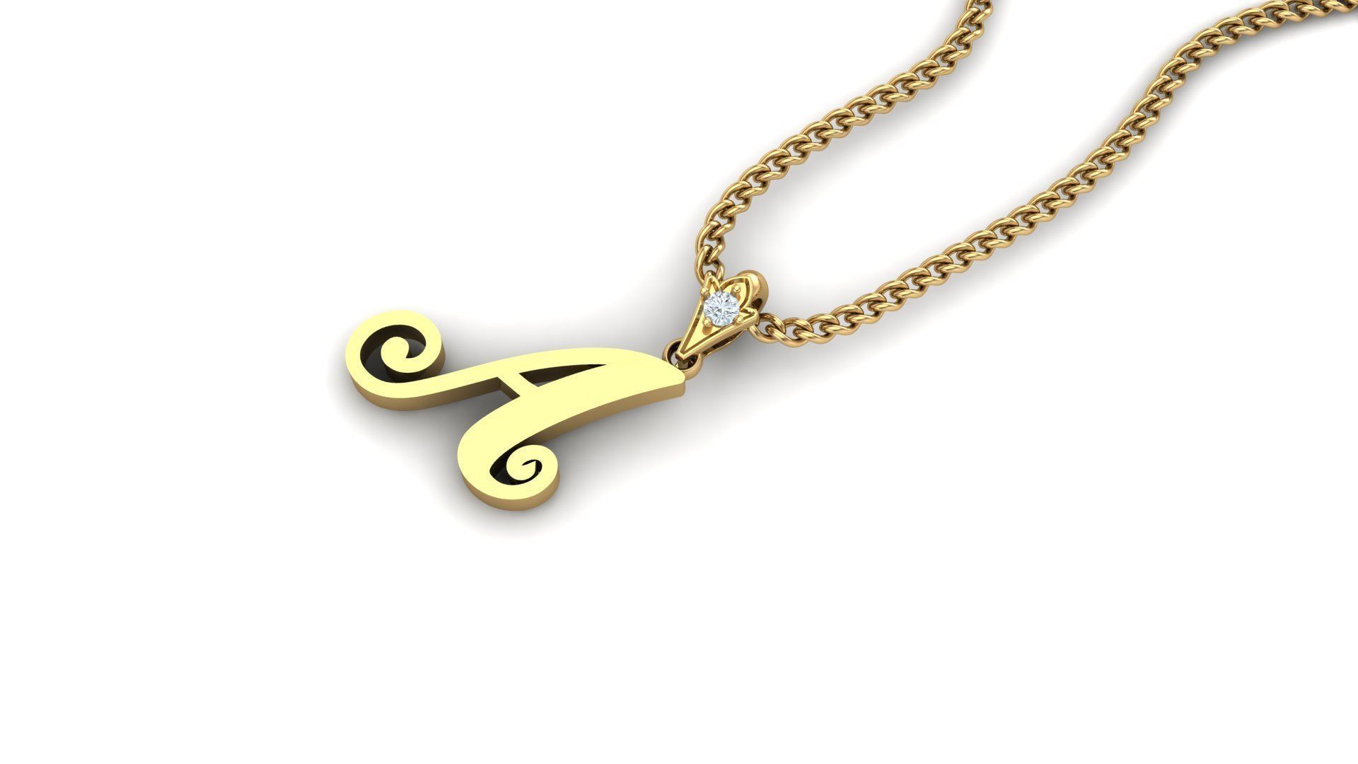 Alphabet Version 3 Letter A 3D print model_2