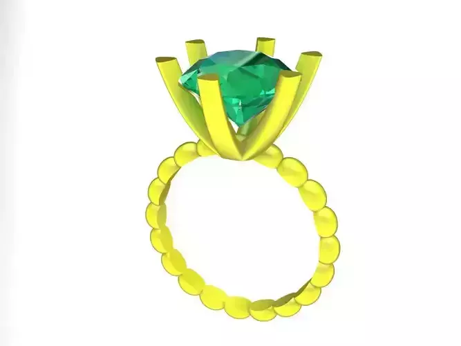 Hongkong Luxury Diamond Women Ring 3D Model A4844