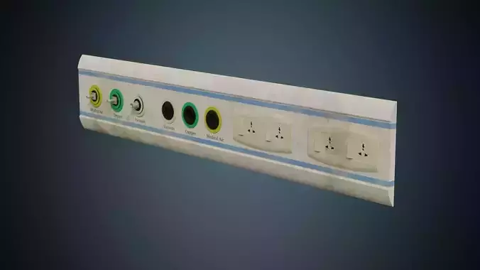 Bed Head Panel 1B Low-poly 3D model