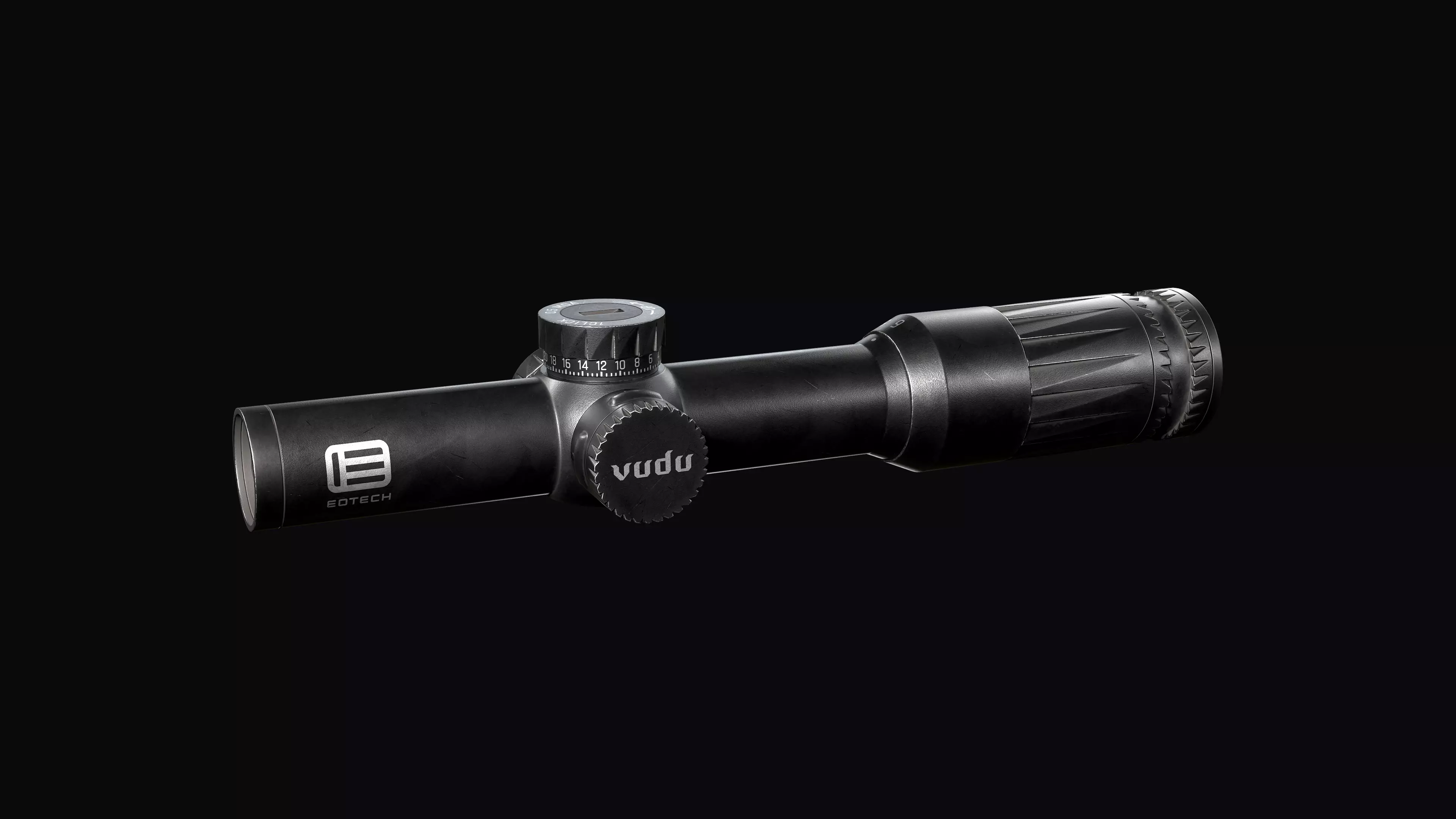 EOTech Vudu 1-6x Variable Optic Low-poly 3D model_0