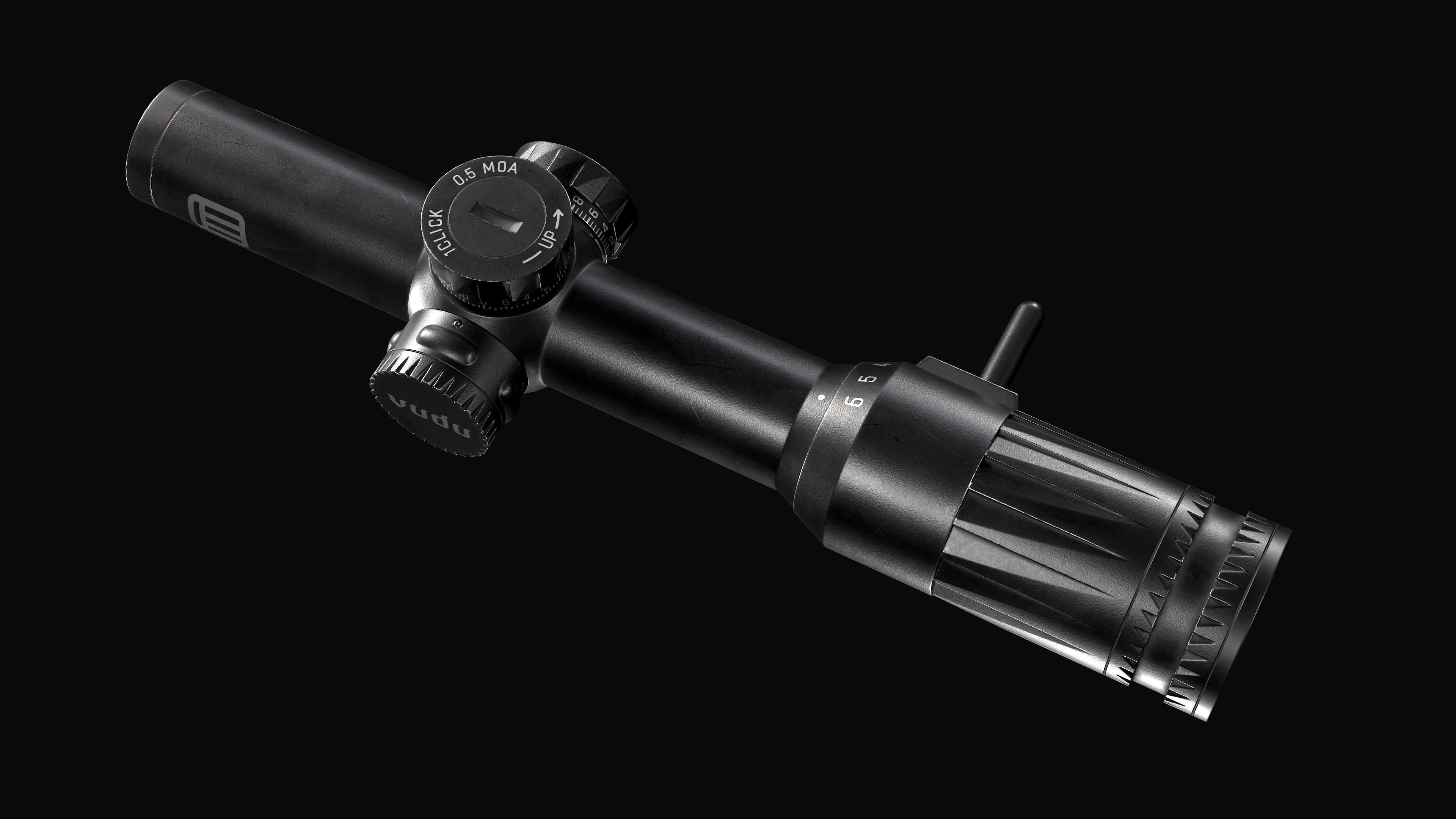 EOTech Vudu 1-6x Variable Optic Low-poly 3D model_8