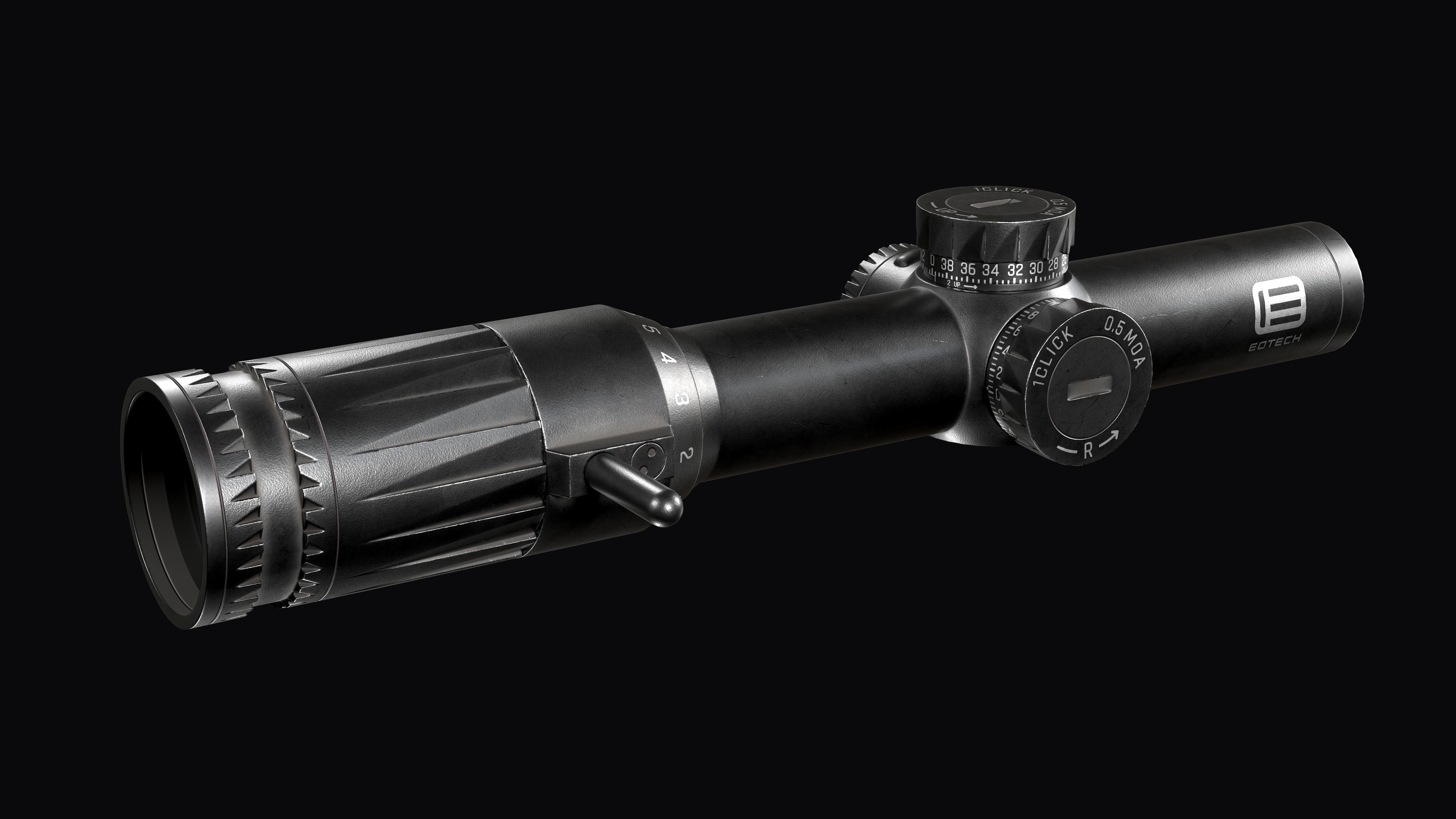 EOTech Vudu 1-6x Variable Optic Low-poly 3D model_7