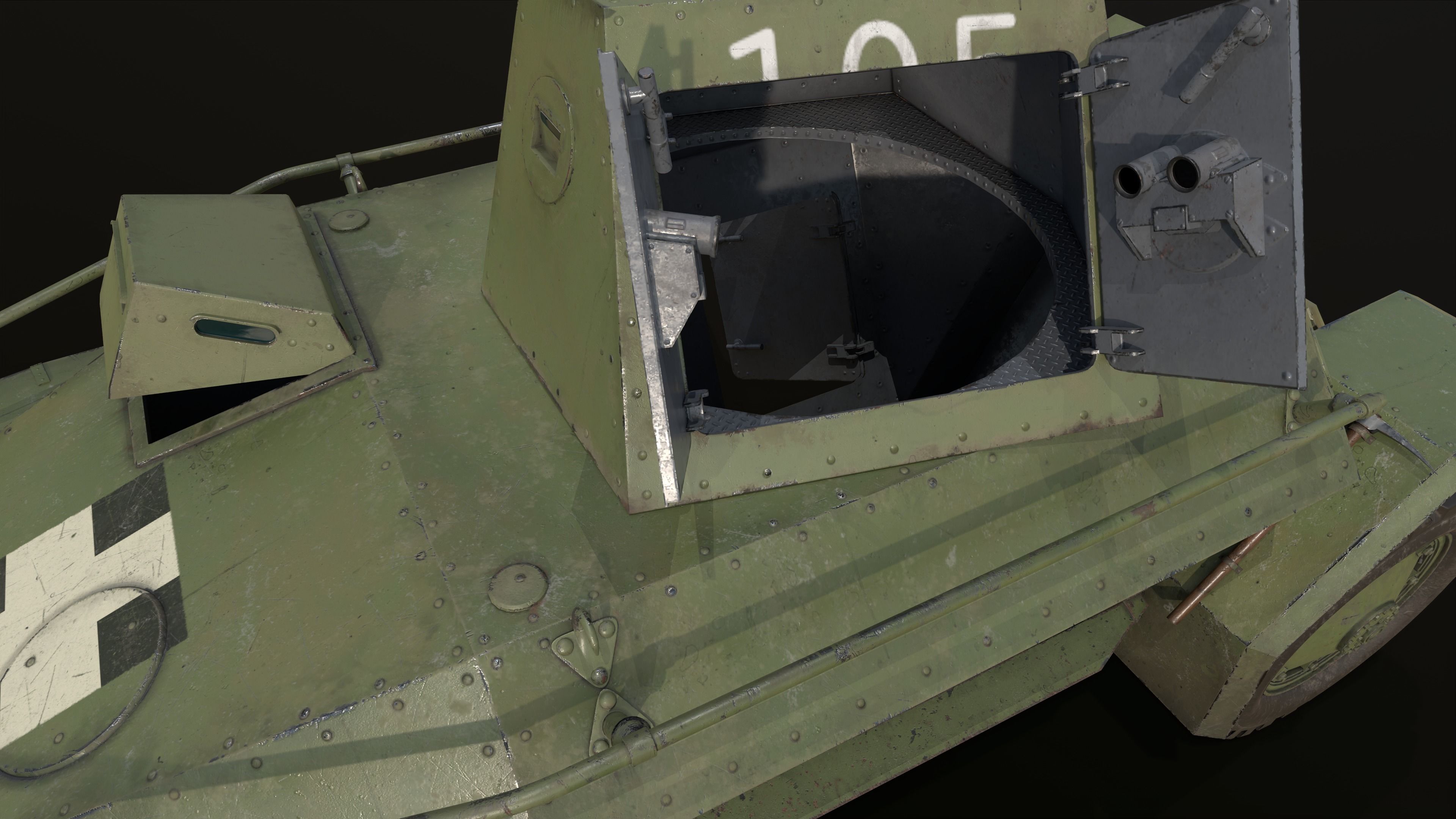 39M Csaba Armoured Car low poly Low-poly 3D model_8