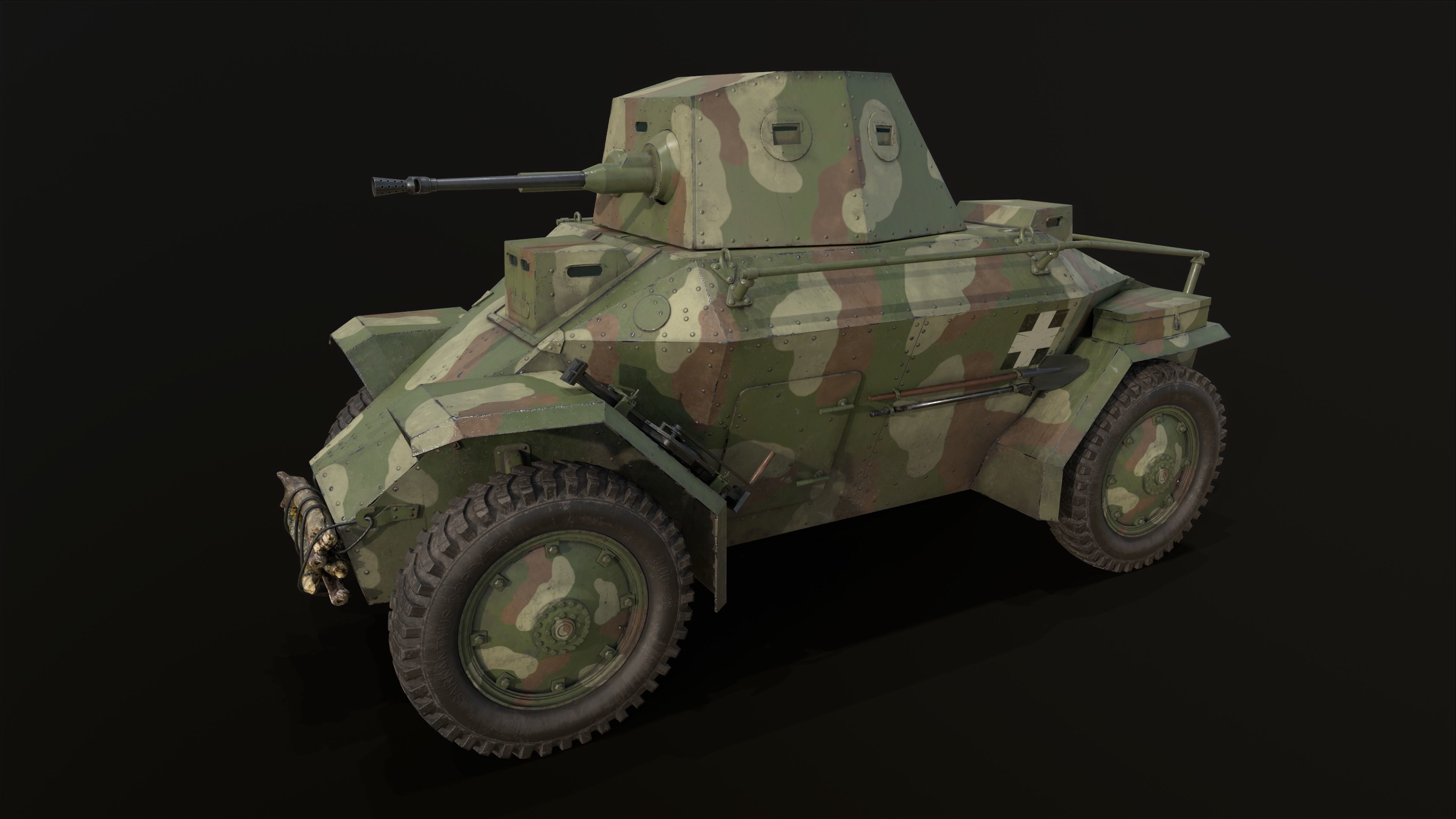 39M Csaba Armoured Car low poly Low-poly 3D model_10
