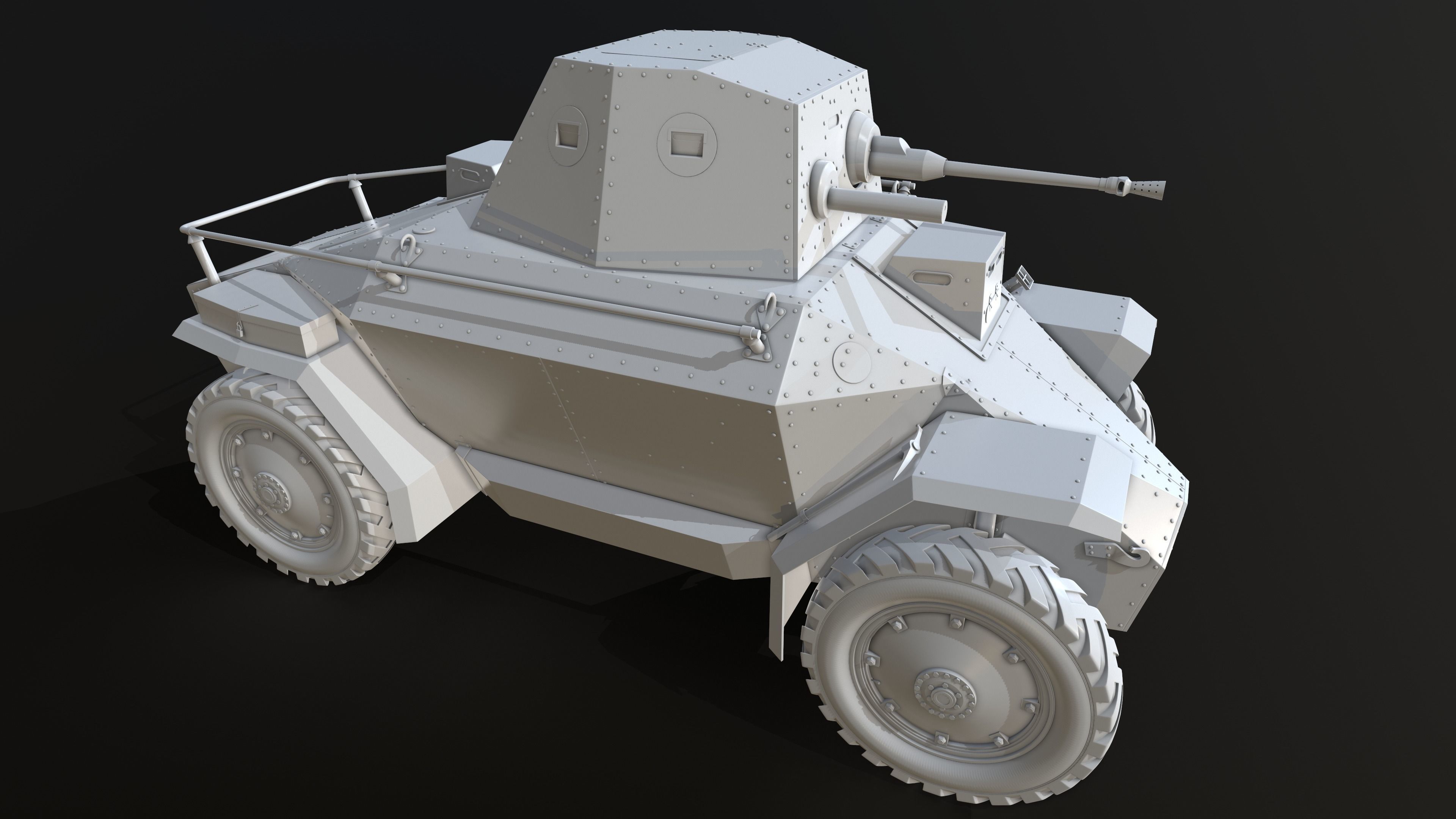 39M Csaba Armoured Car low poly Low-poly 3D model_17