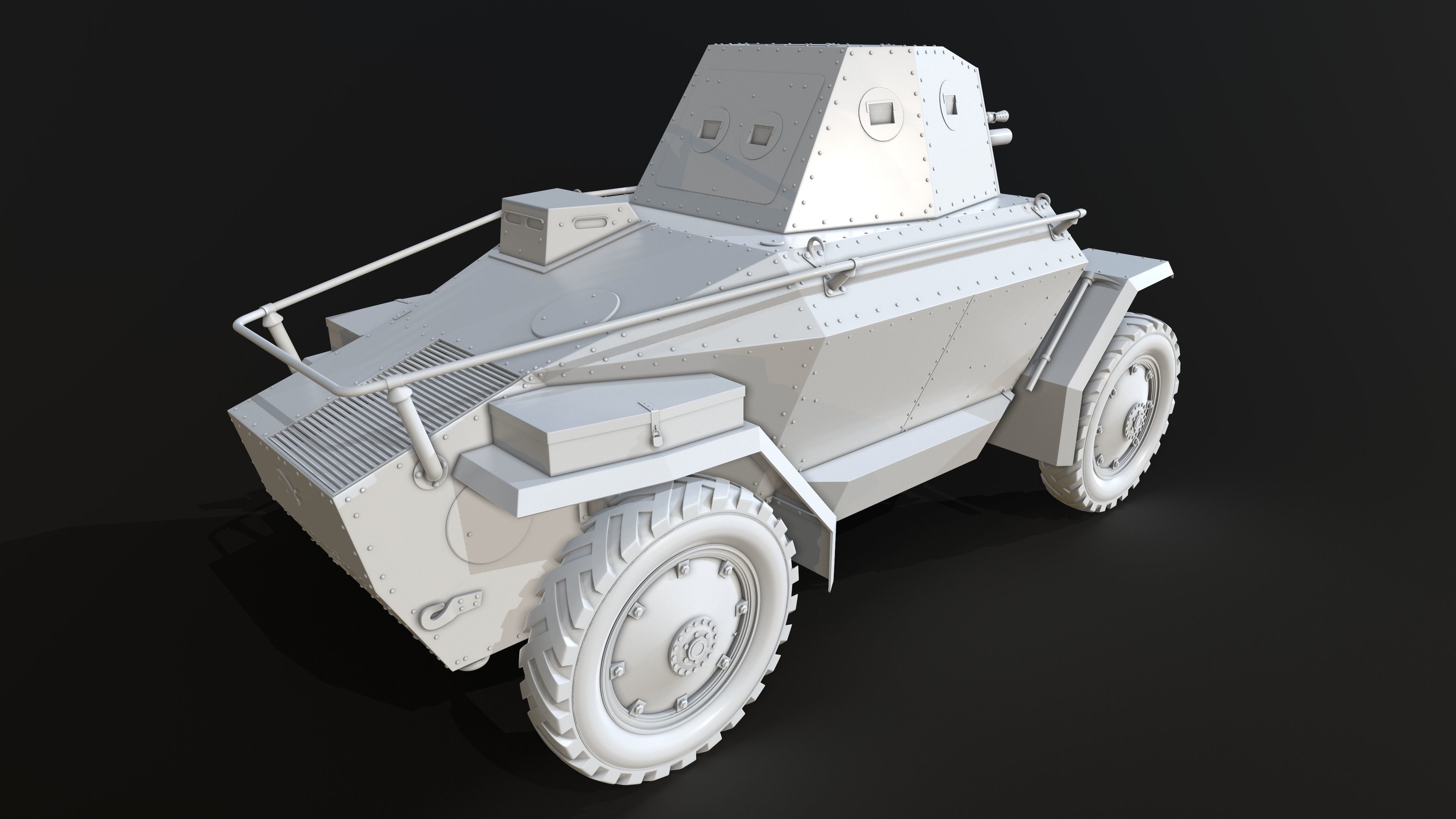 39M Csaba Armoured Car low poly Low-poly 3D model_18