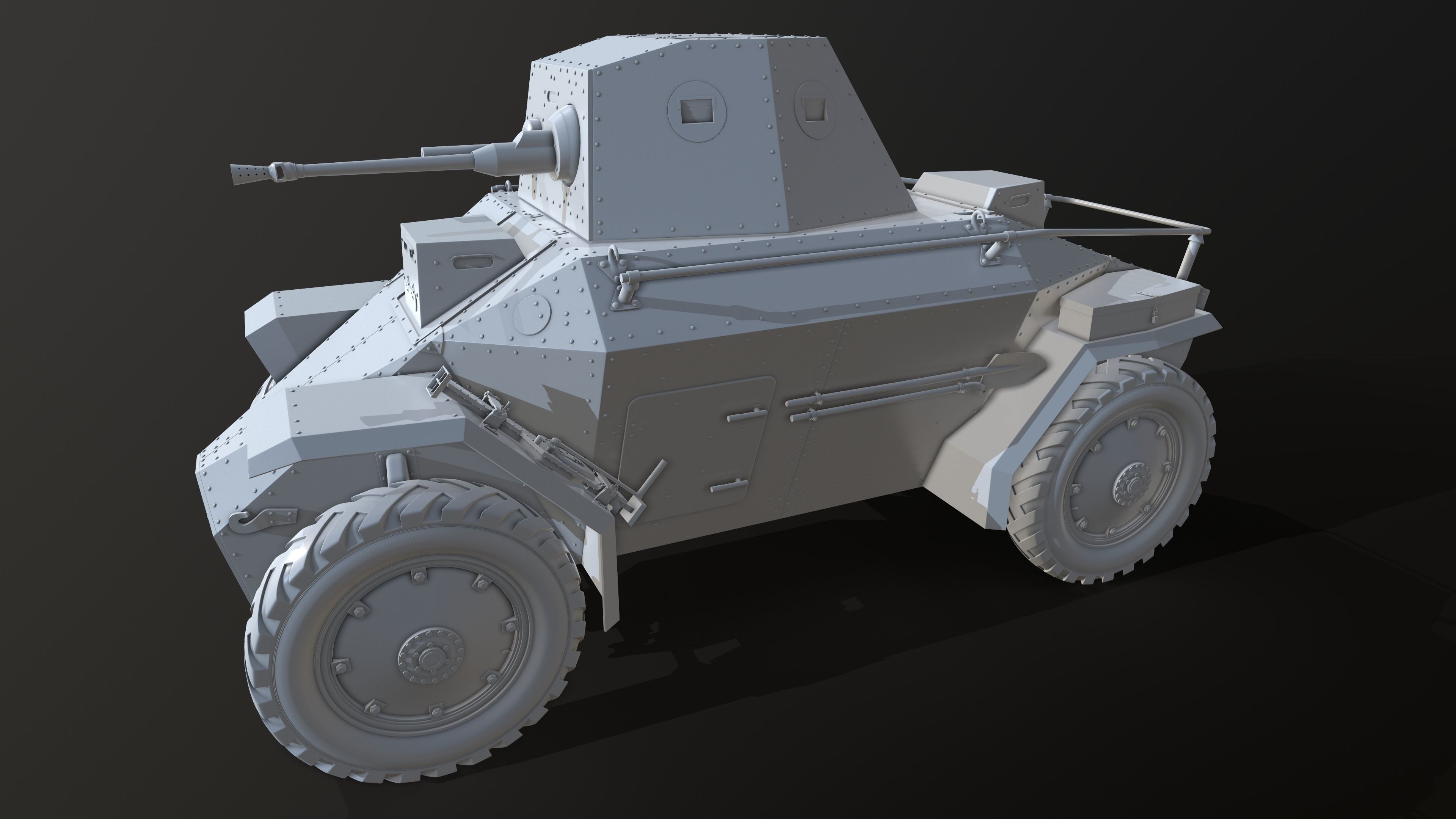 39M Csaba Armoured Car low poly Low-poly 3D model_16